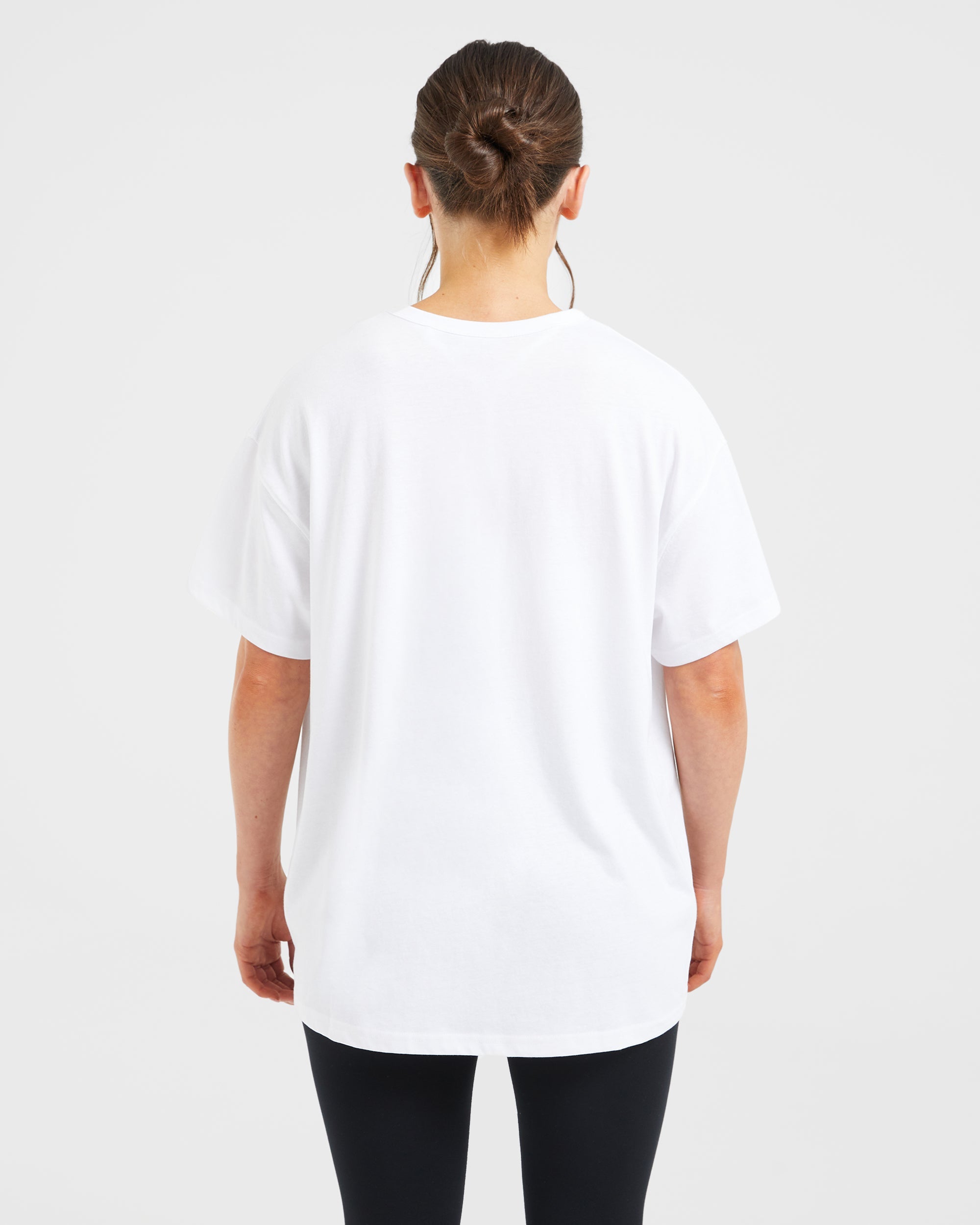 Varsity Oversized T Shirt - Weiß