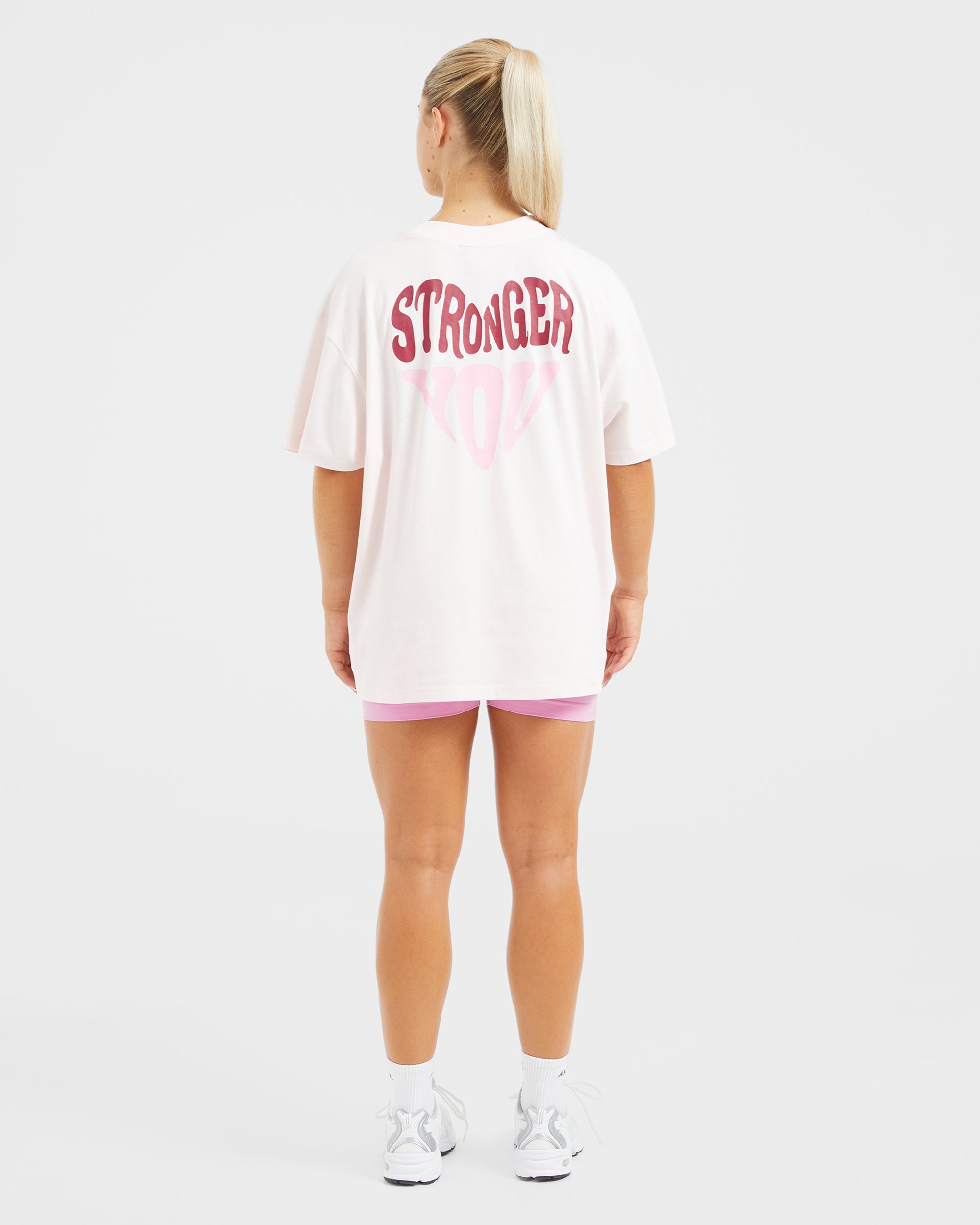 Stronger You Oversized T Shirt - Rosa