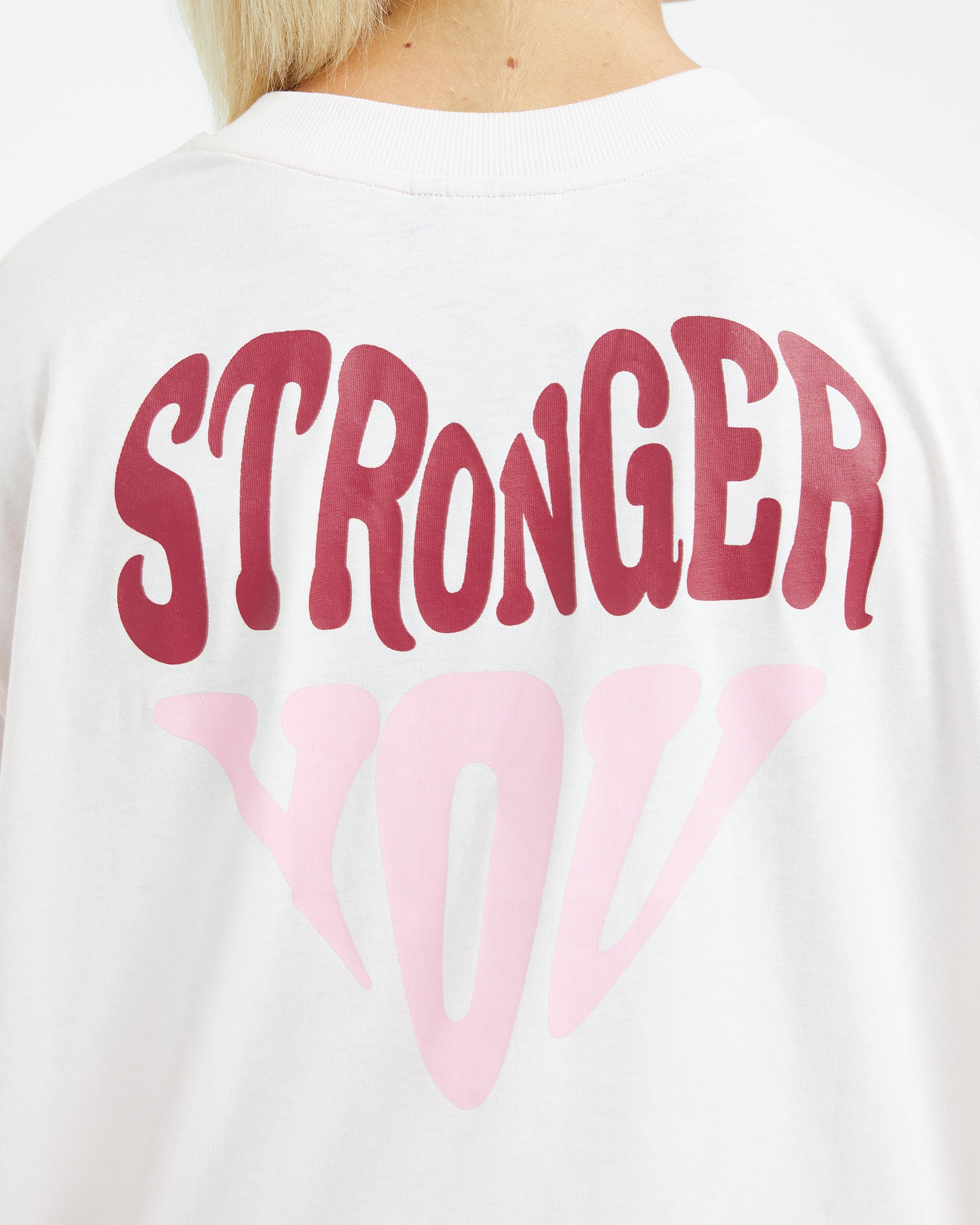 Stronger You Oversized T Shirt - Rosa