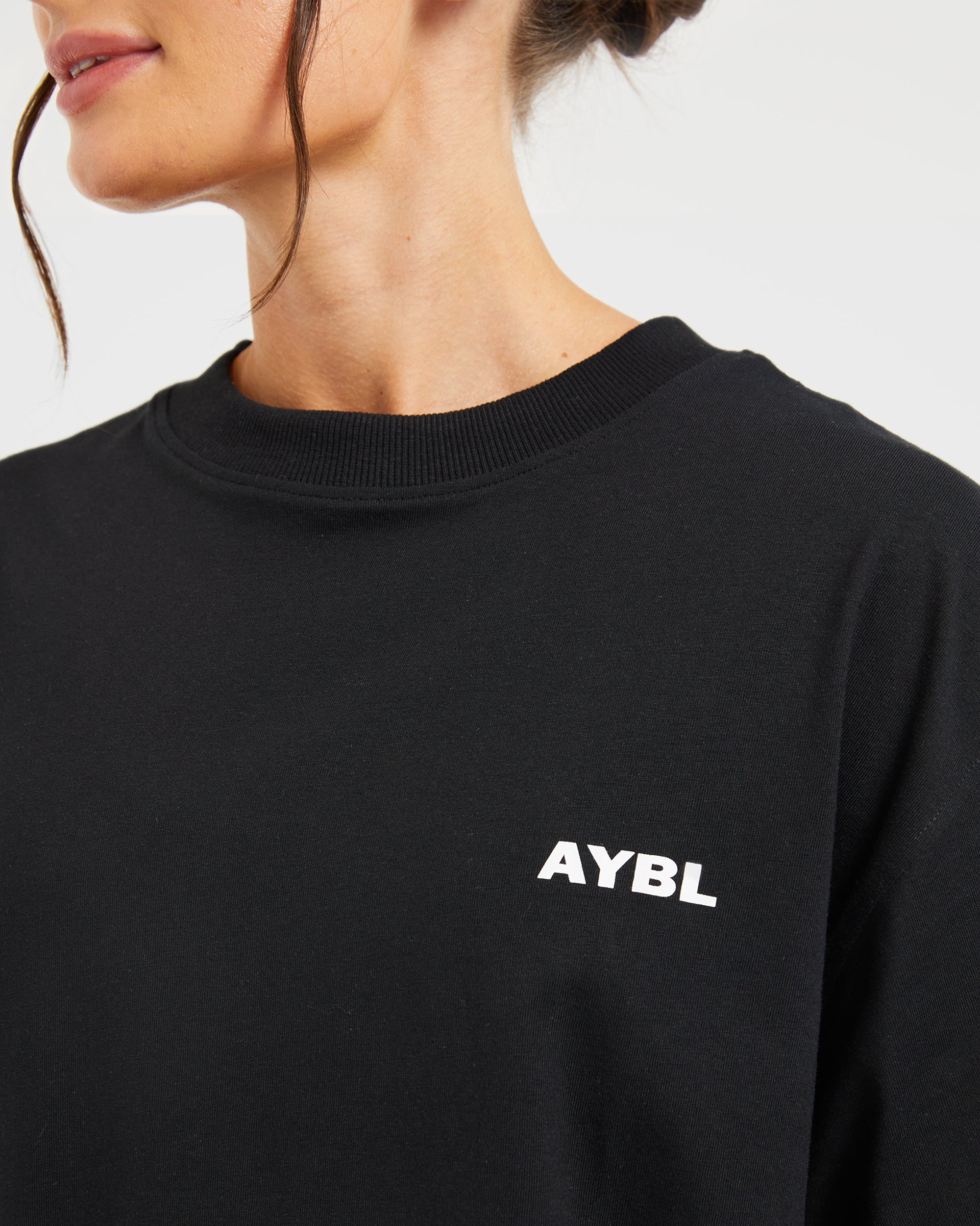 AYBL Lift Italic Oversized T Shirt - Schwarz