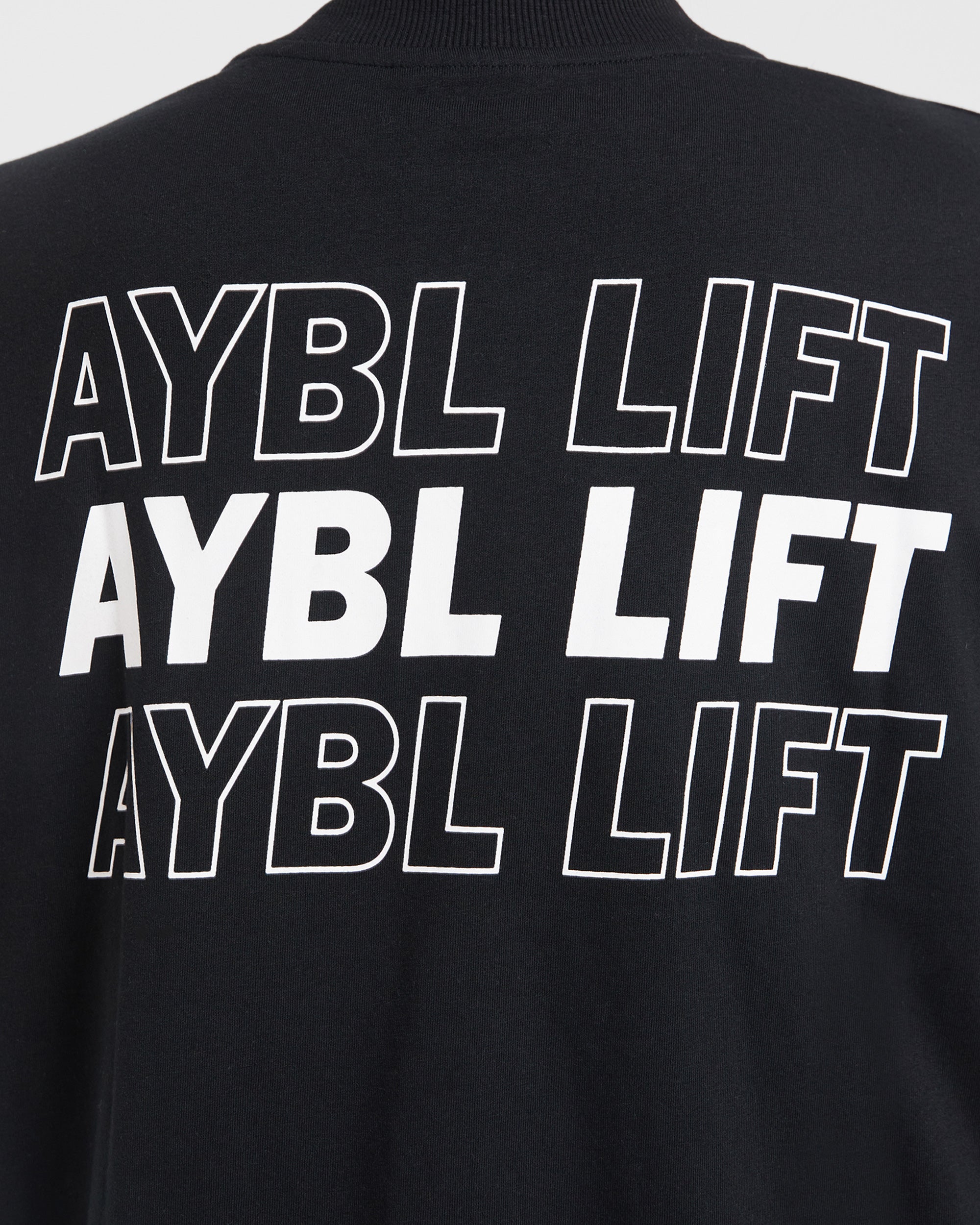 AYBL Lift Italic Oversized T Shirt - Schwarz