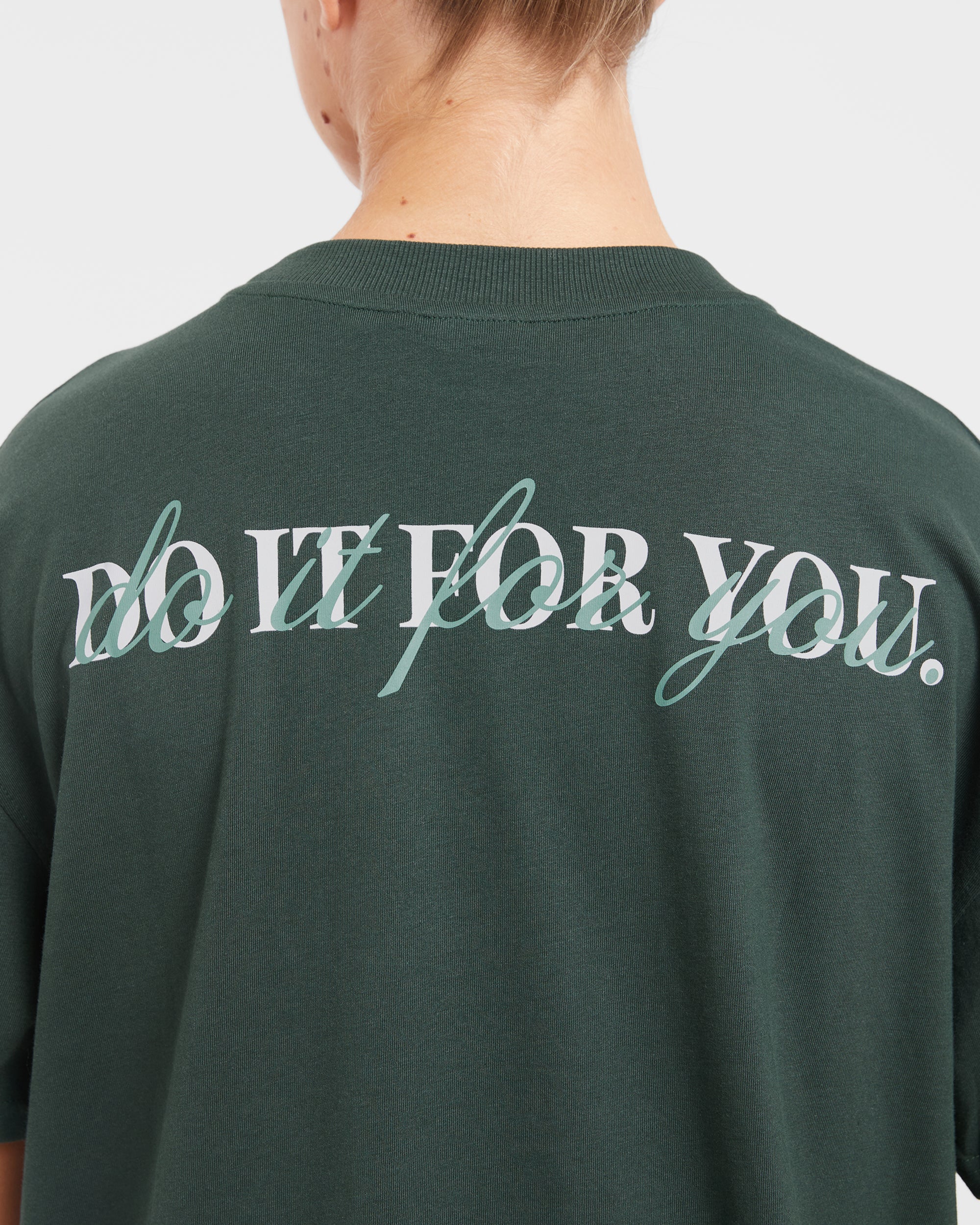 Do It For You Oversized T Shirt - Forest Grün