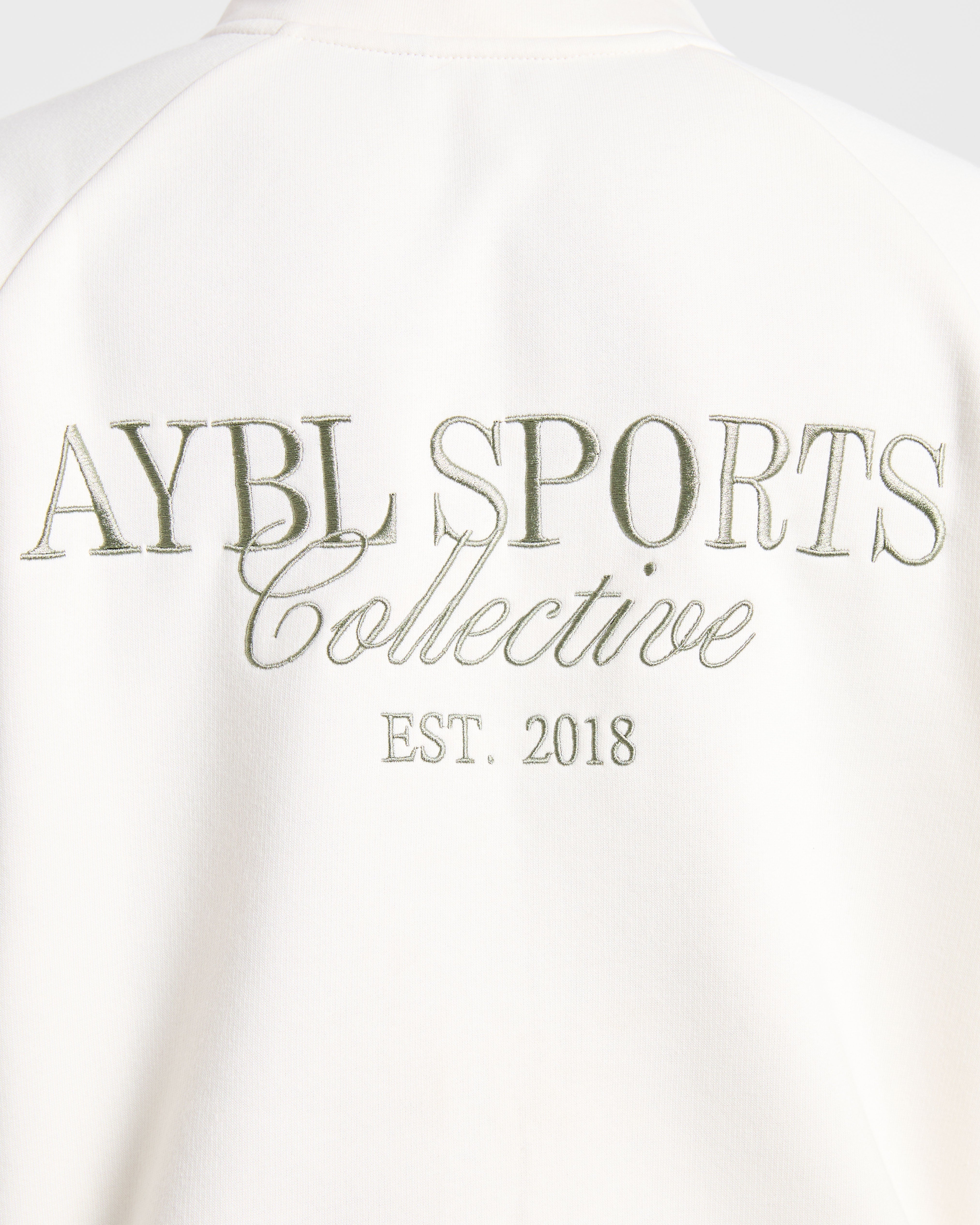 Sports Collective Oversized 1/4 Zip Pullover - Off Weiß/Grün