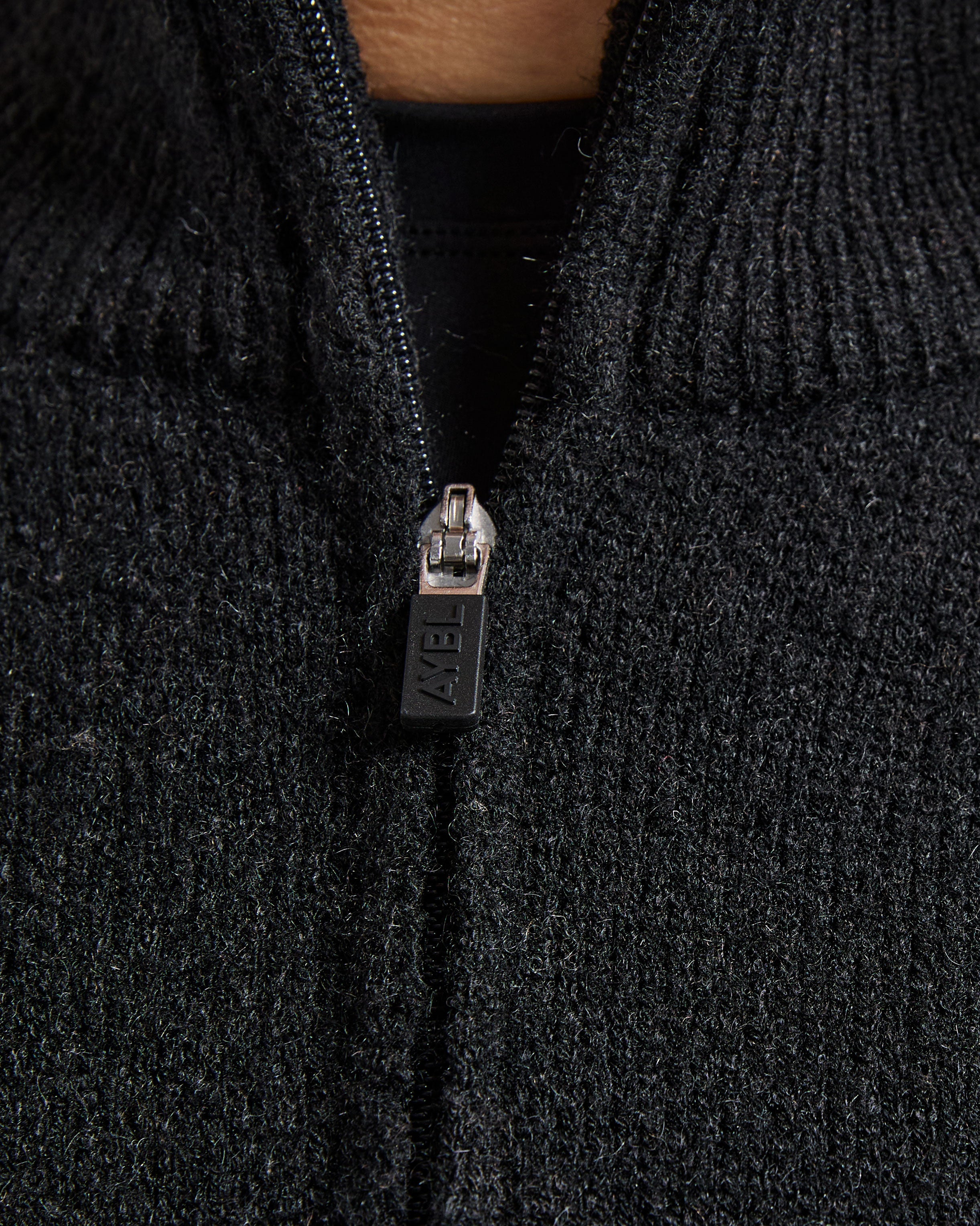 Soft Oversized Knitted 1/4 Zip - Schwarz