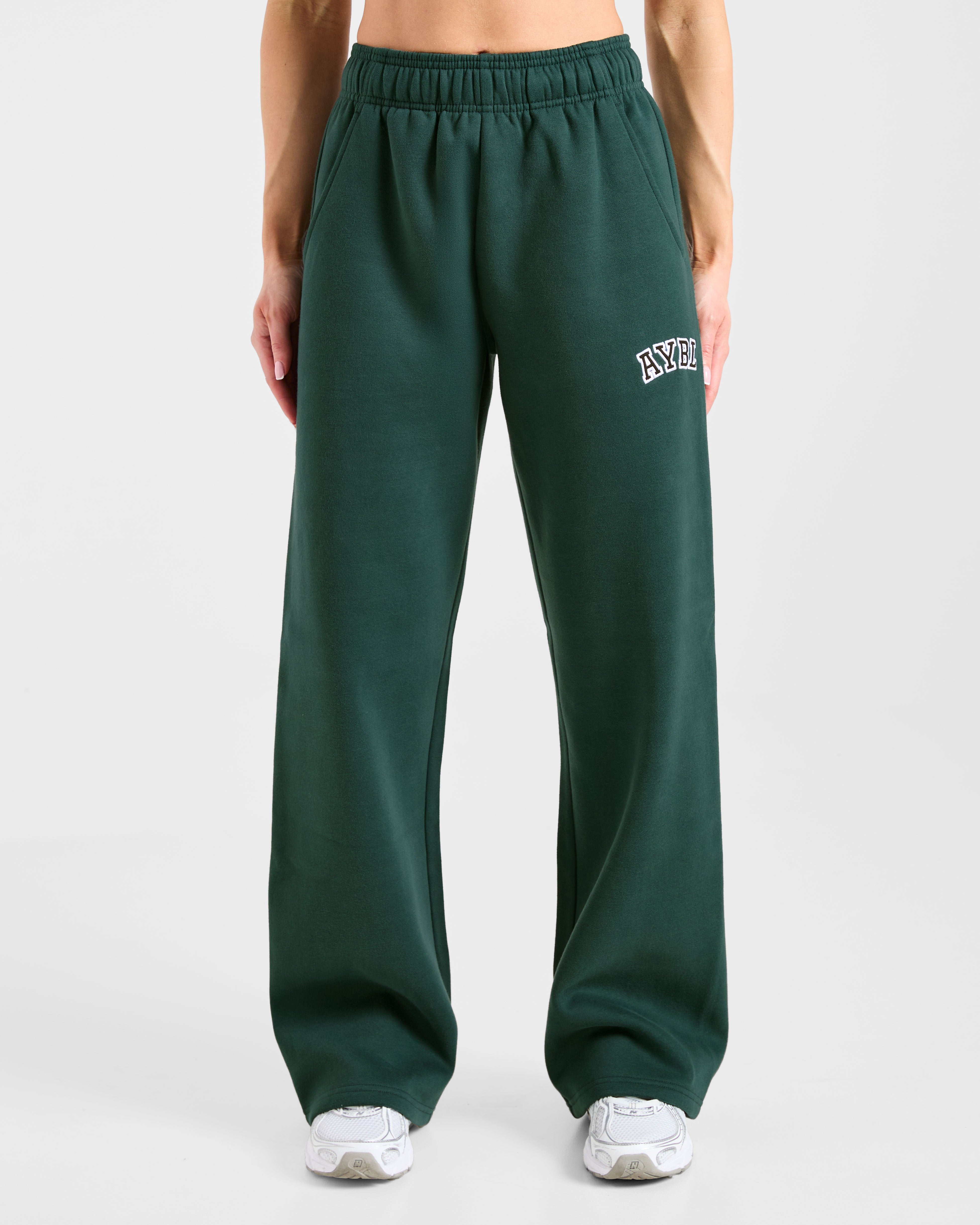 Varsity 2.0 Oversized Straight Leg Joggers - Deep Forest