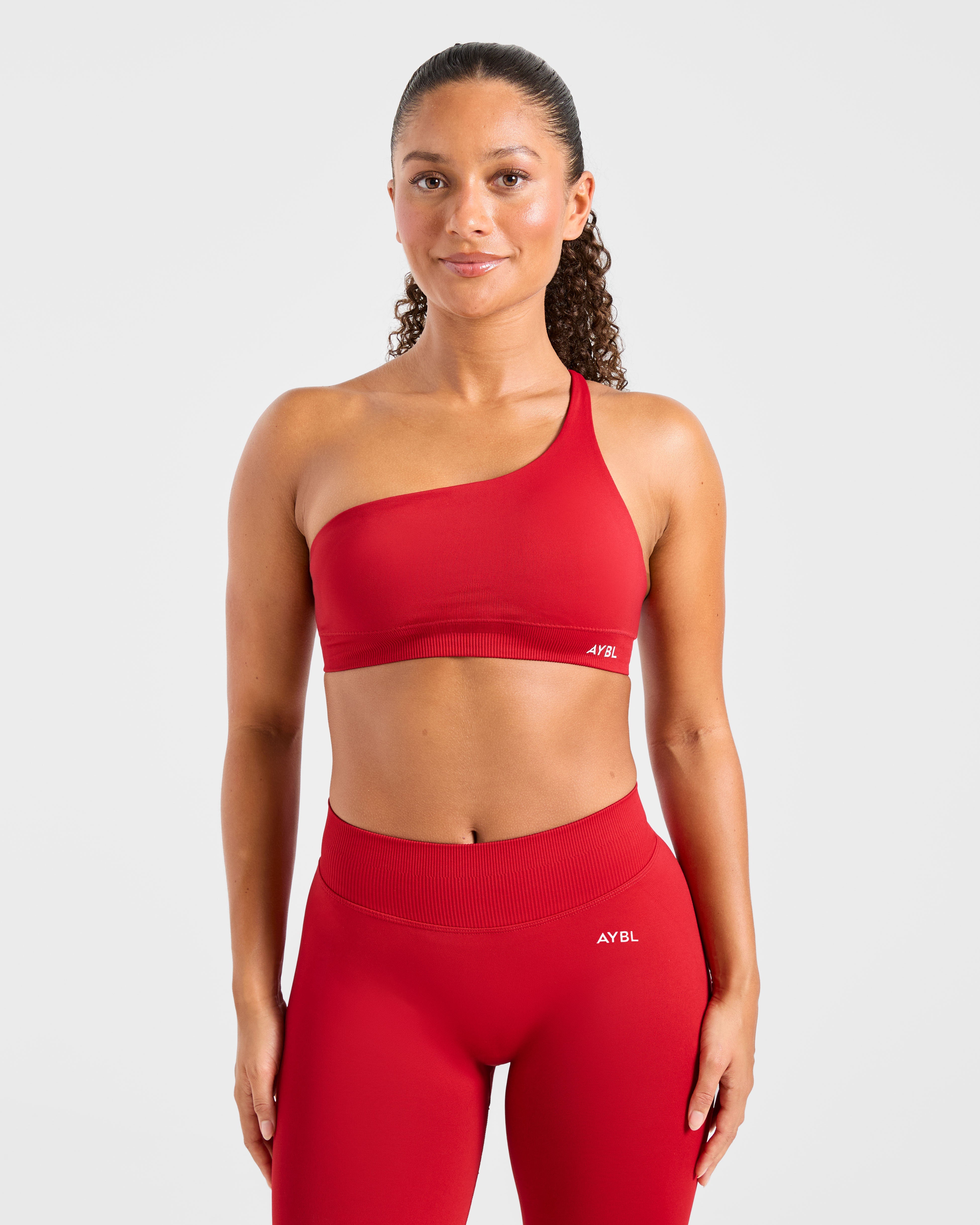 Enhance Seamless One Shoulder Sports Bra - Rot