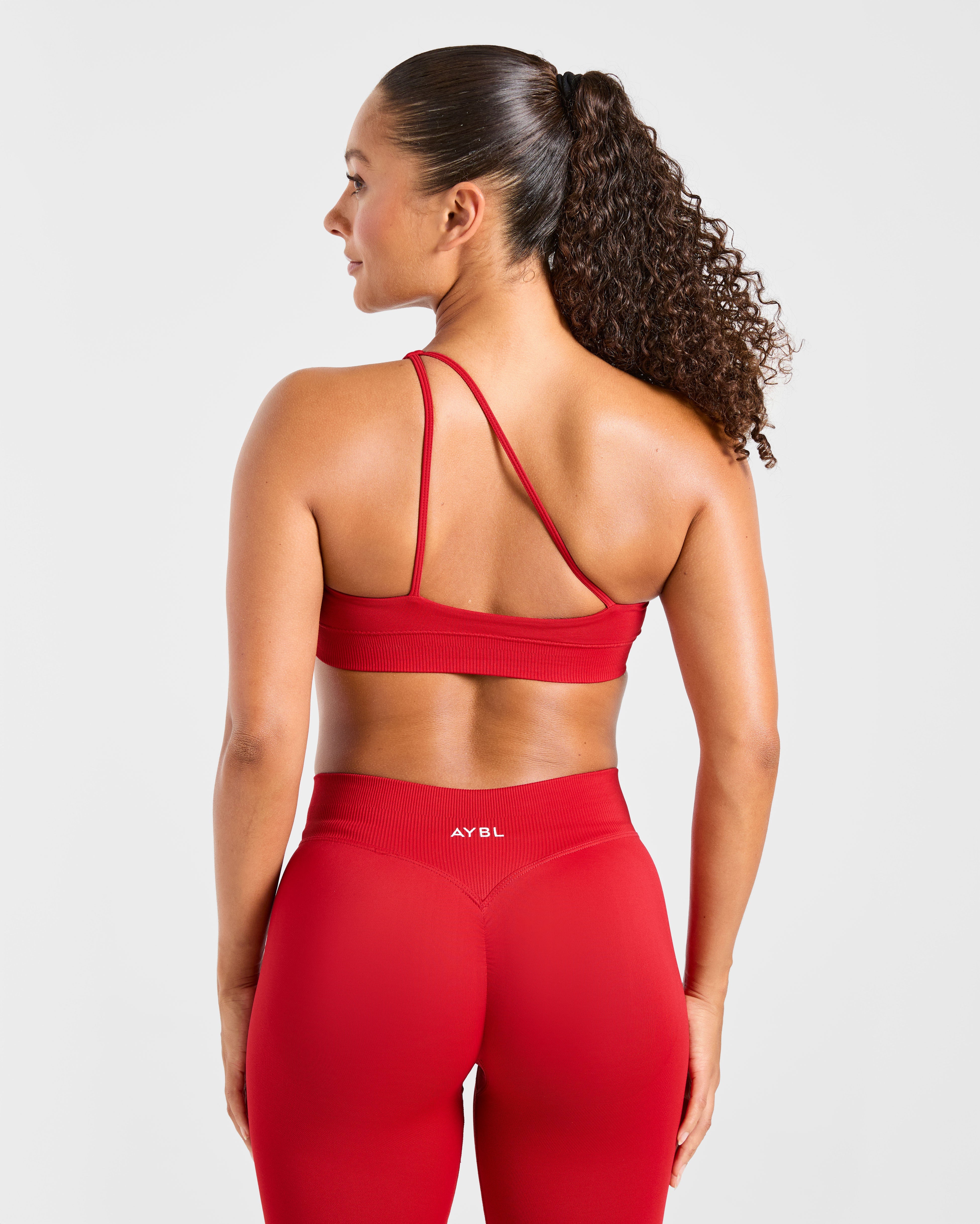 Enhance Seamless One Shoulder Sports Bra - Rot