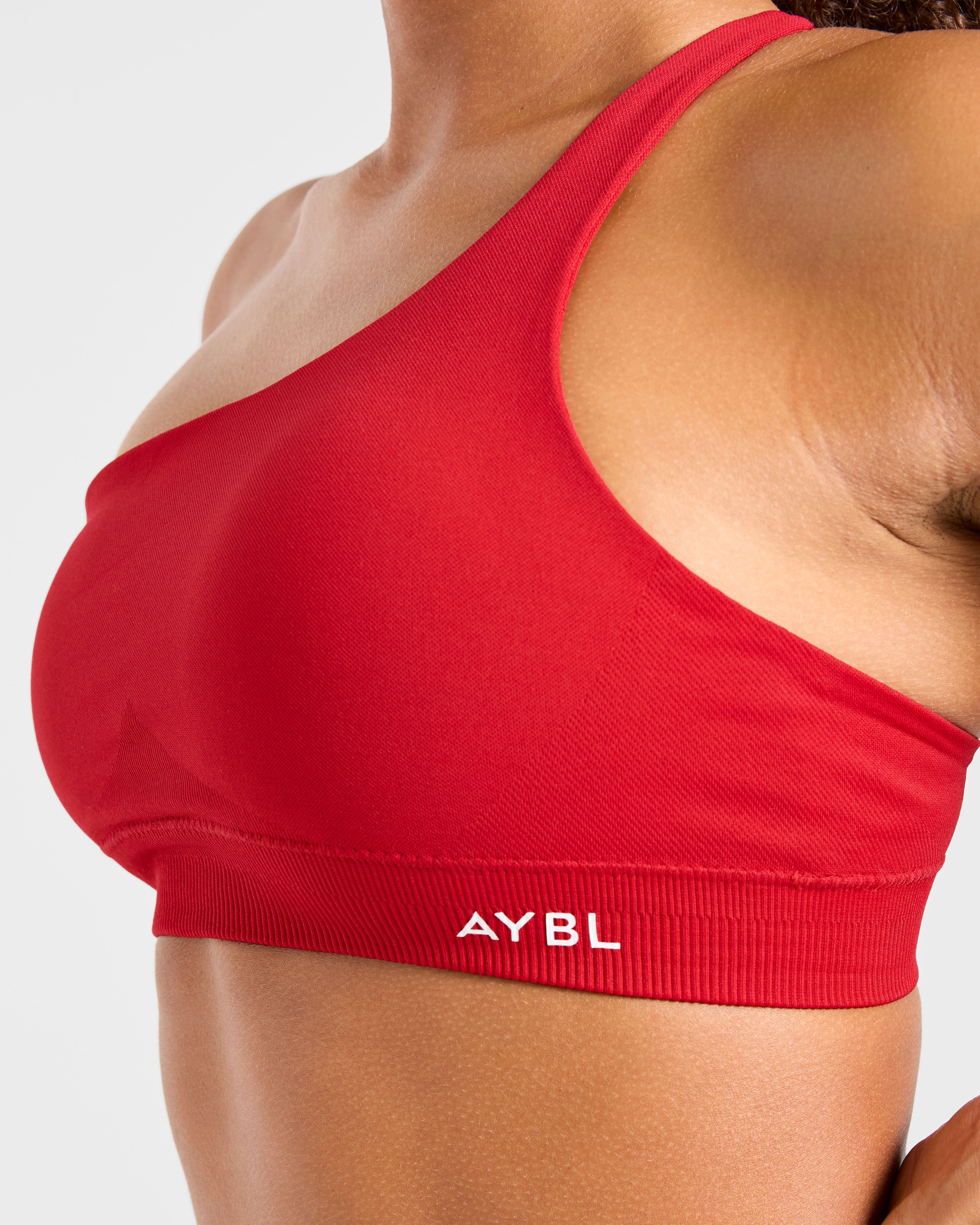 Enhance Seamless One Shoulder Sports Bra - Rot