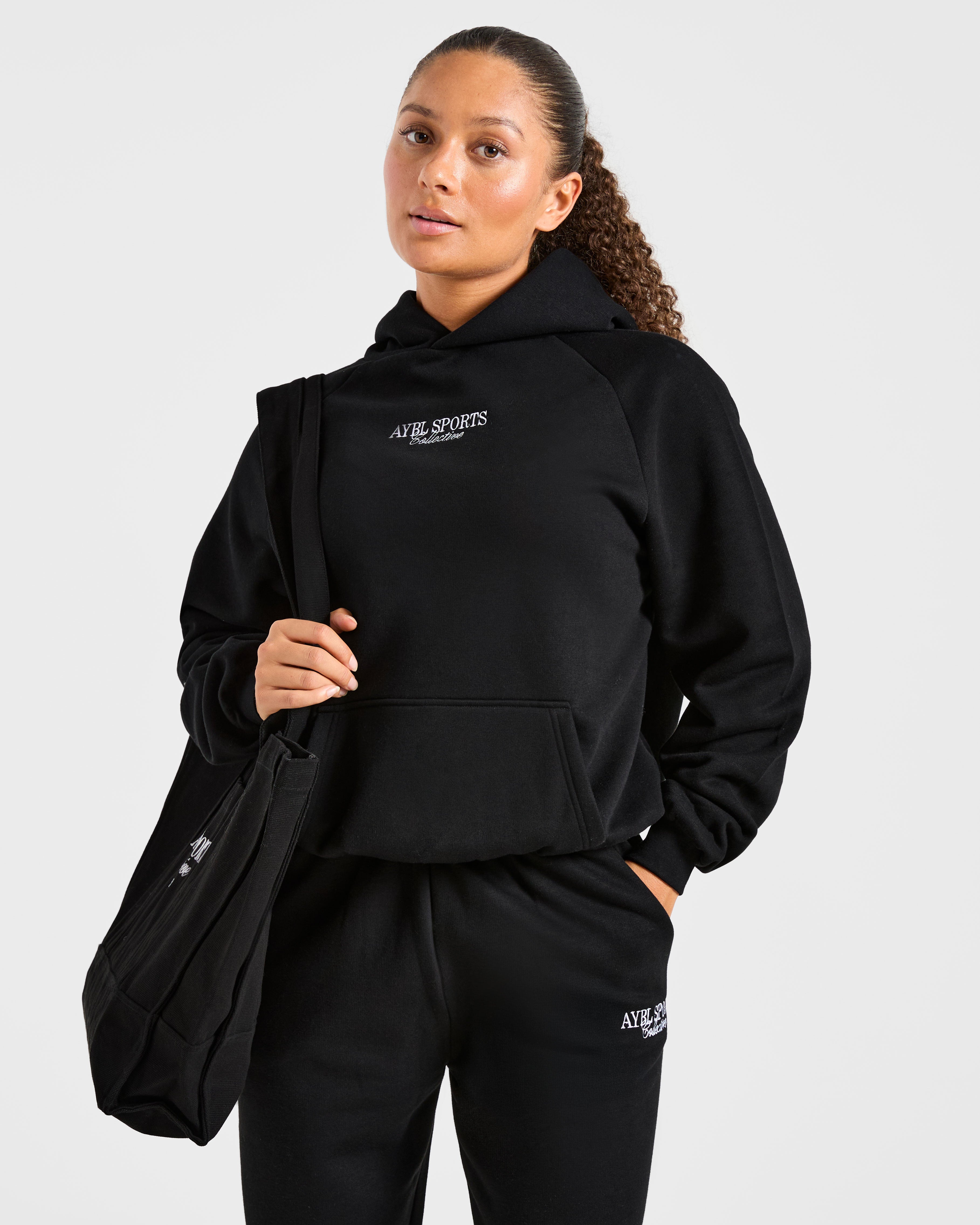 Sports Collective Oversized Hoodie - Schwarz