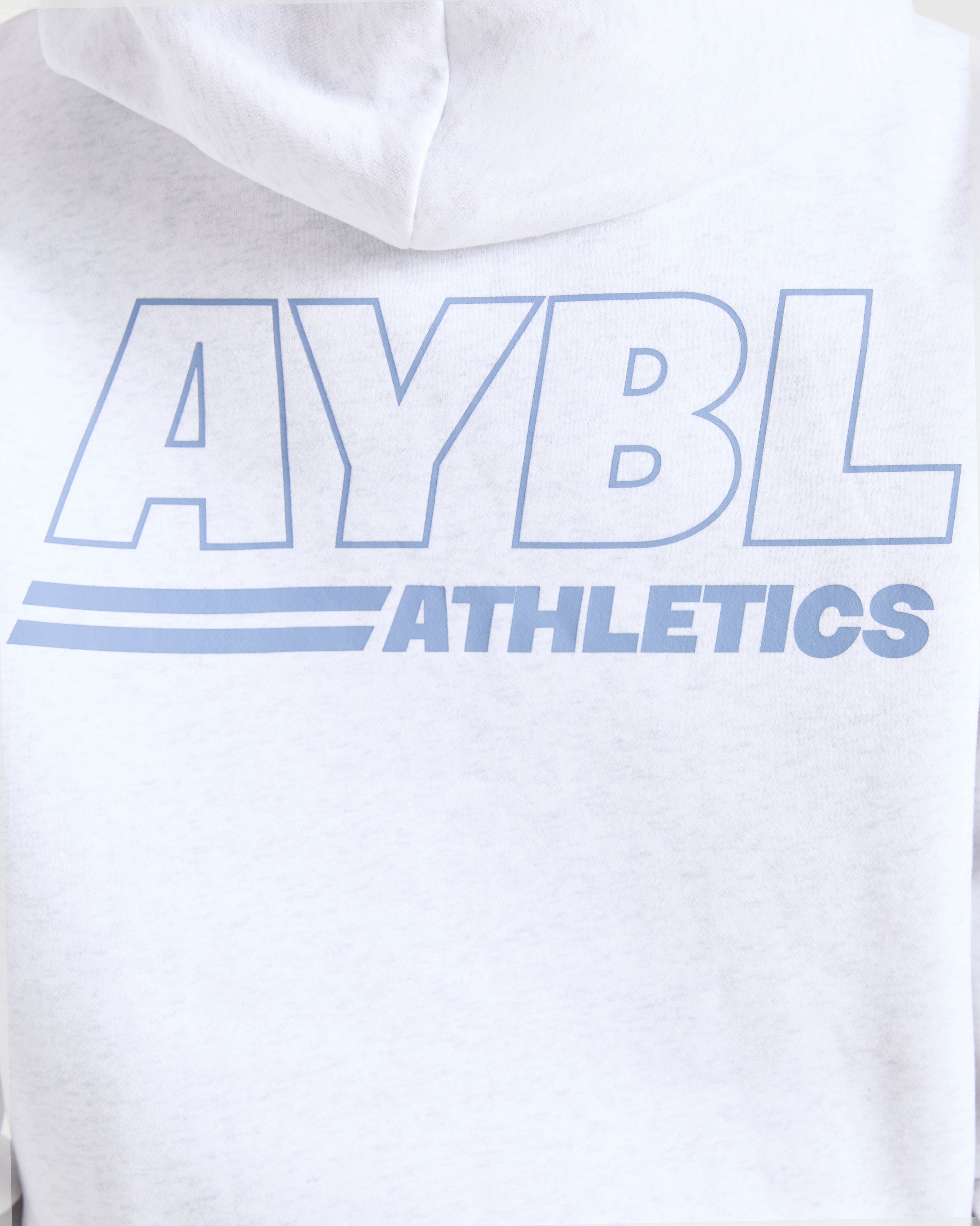Athletics Track Oversized Hoodie - Heather Grau/Slate Blau