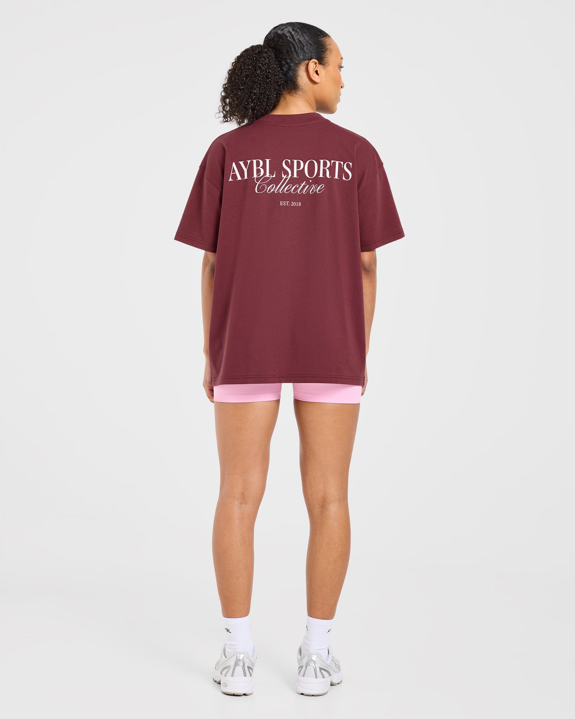 Sports Collective Oversized T Shirt - Rot Wine