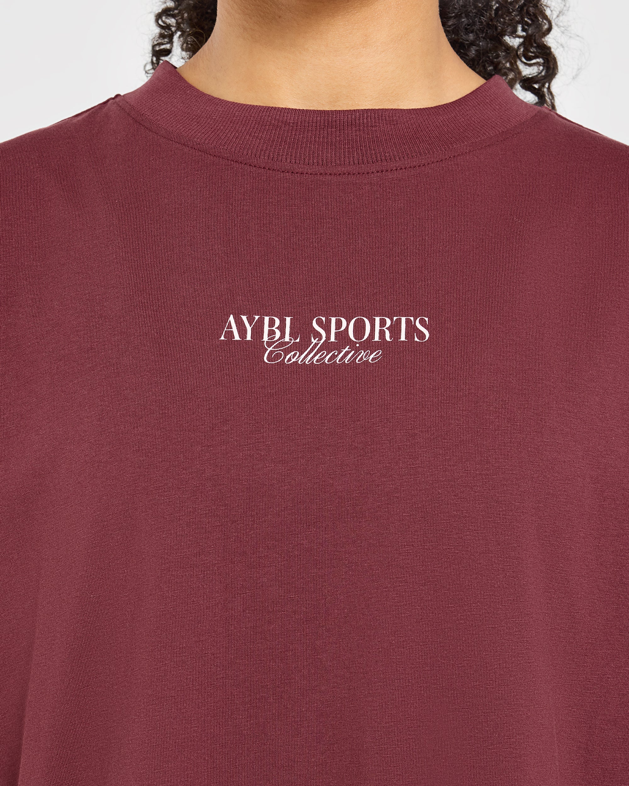 Sports Collective Oversized T Shirt - Rot Wine