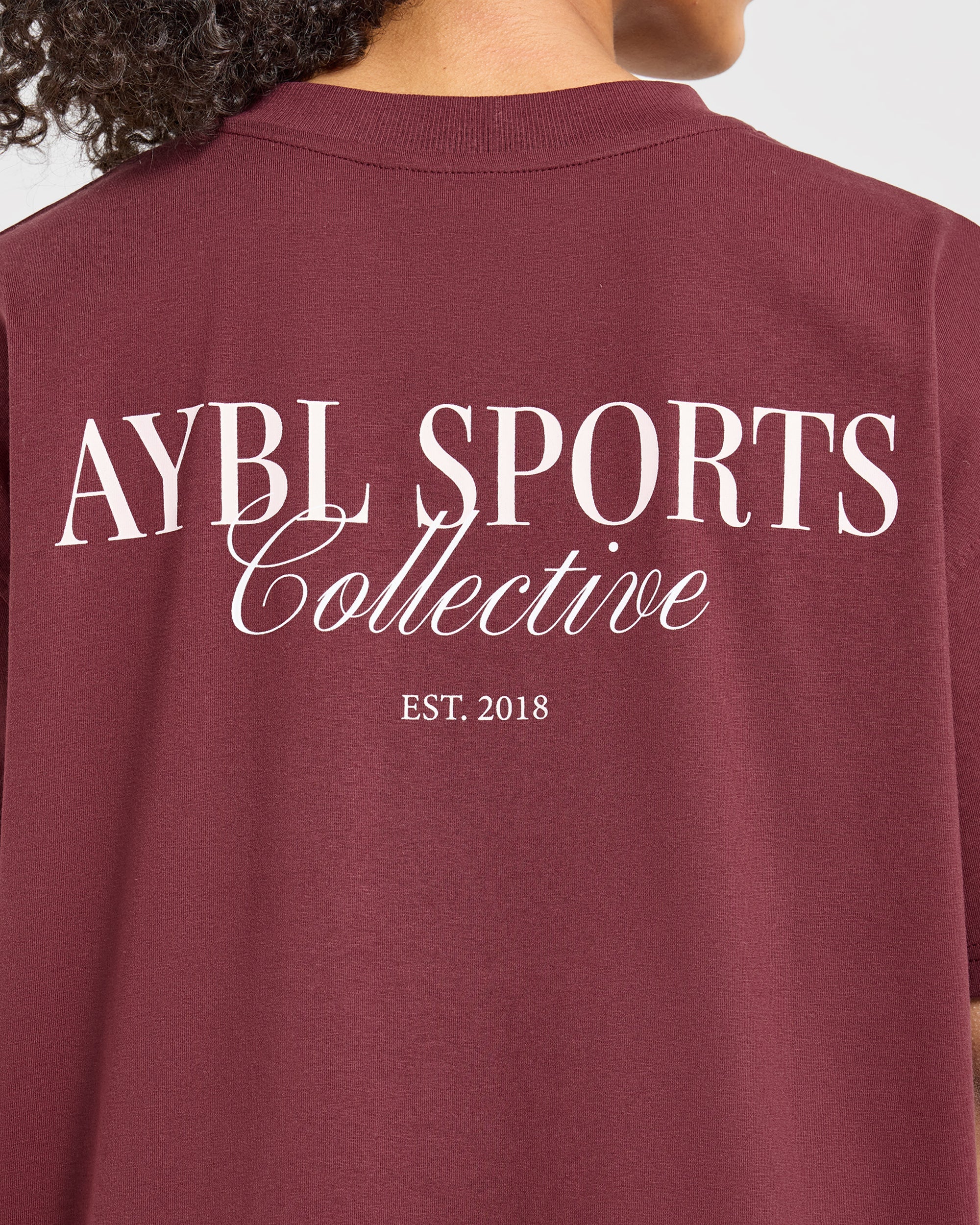 Sports Collective Oversized T Shirt - Rot Wine