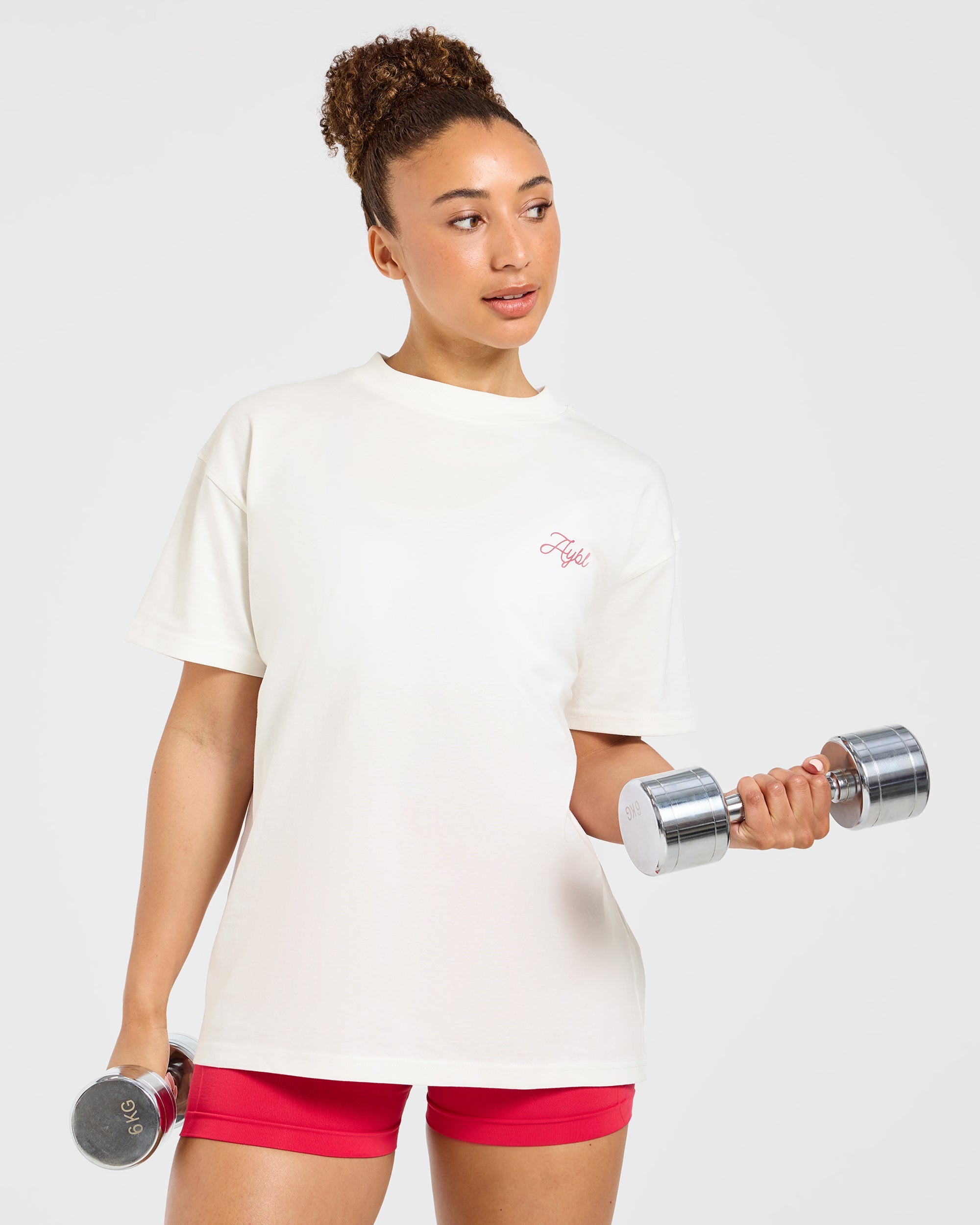 AYBL Lift Lodge Oversized T Shirt - Off Weiß