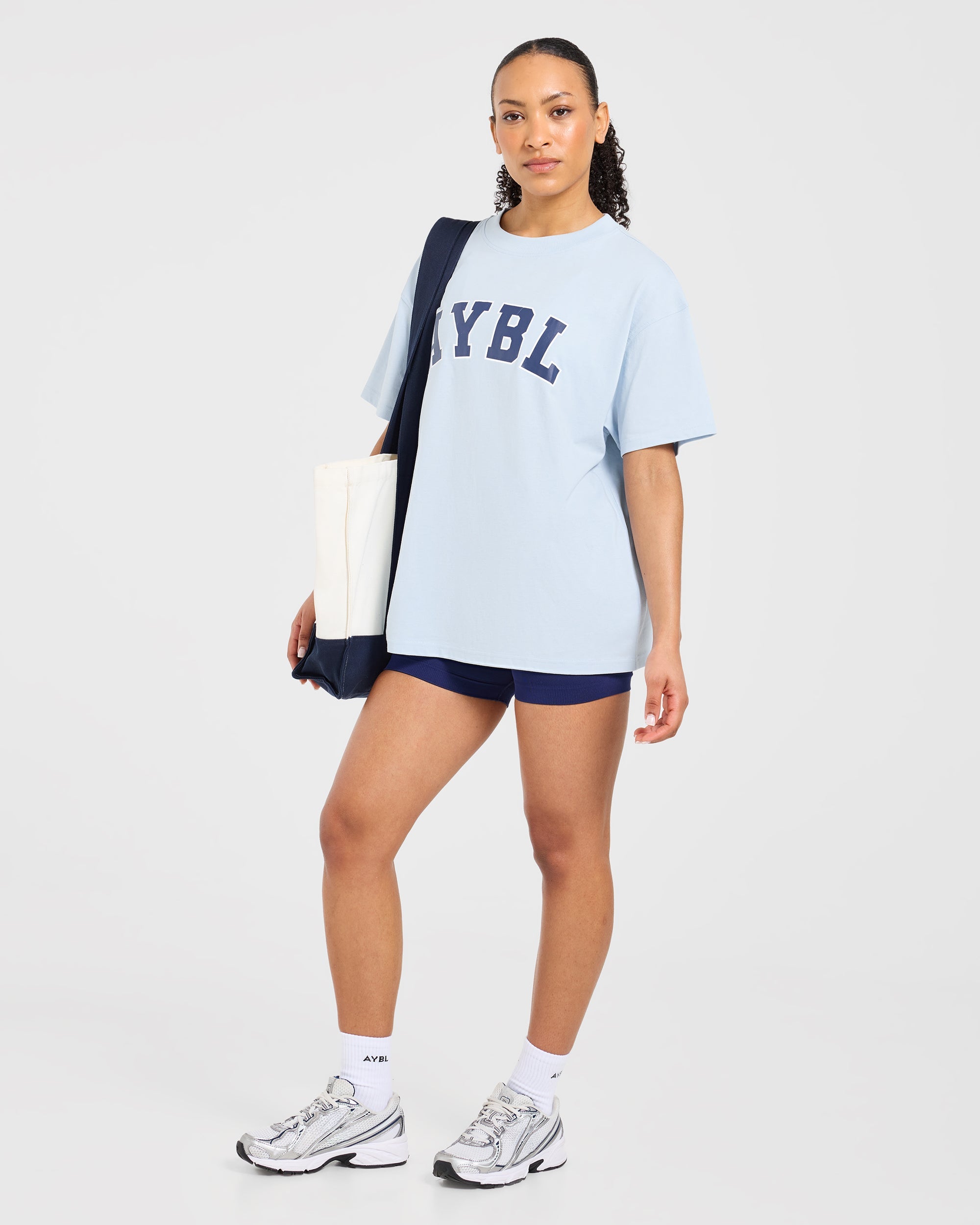Varsity 2.0 Oversized T Shirt - Blau