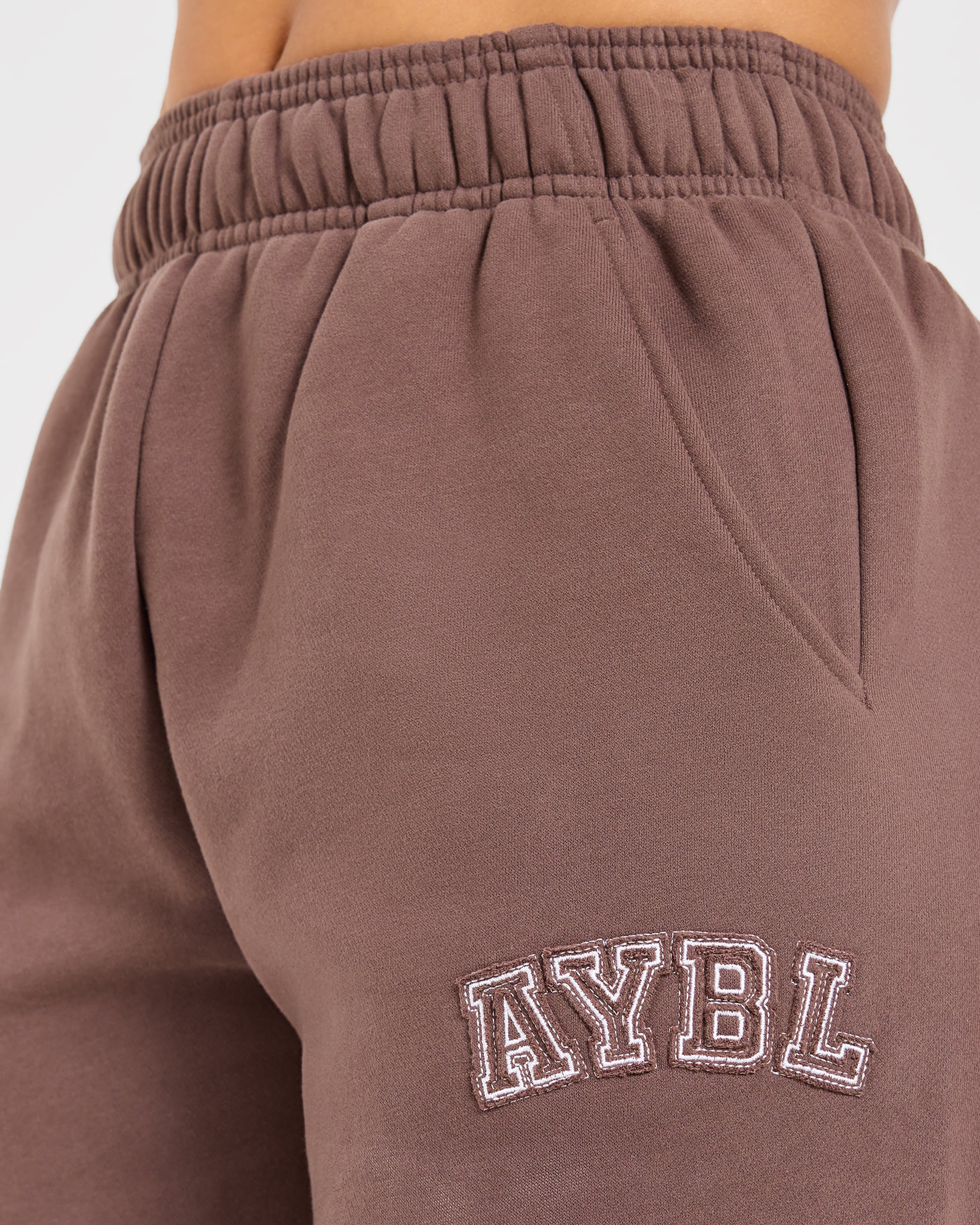 Varsity Applique Oversized Joggers - Braun