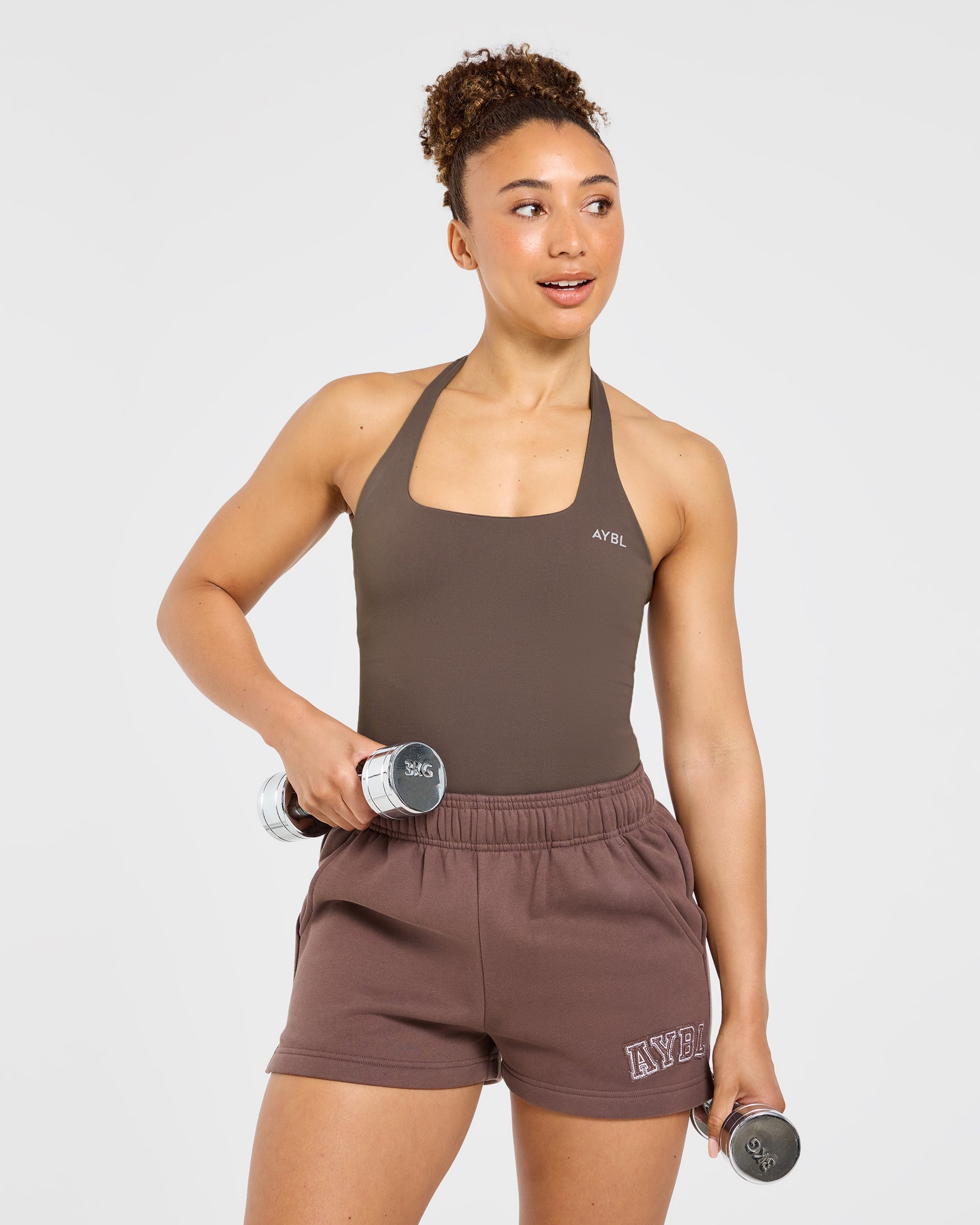 Varsity Applique Oversized Shorts - Braun