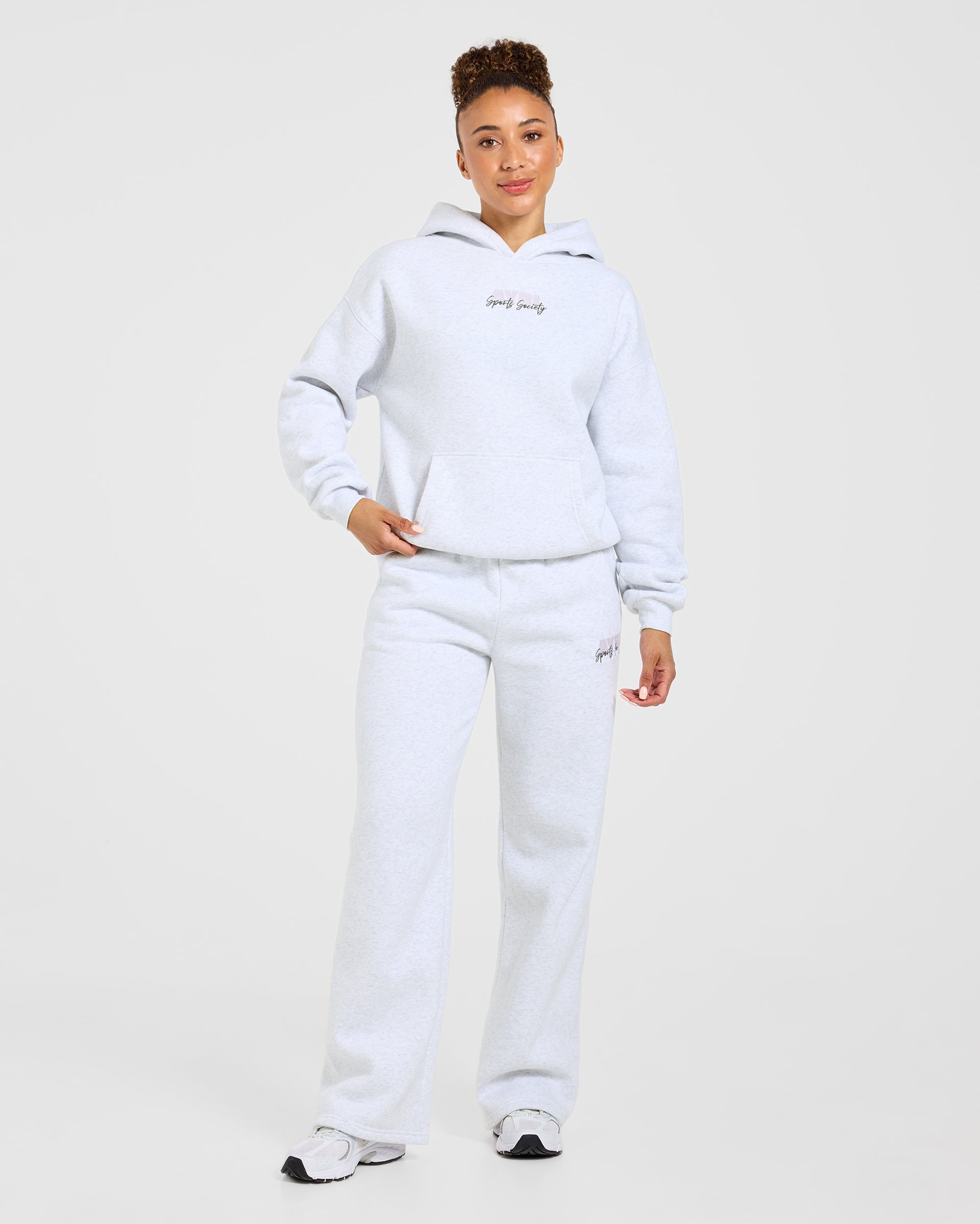 Sports Society Oversized Hoodie - Heather Grau
