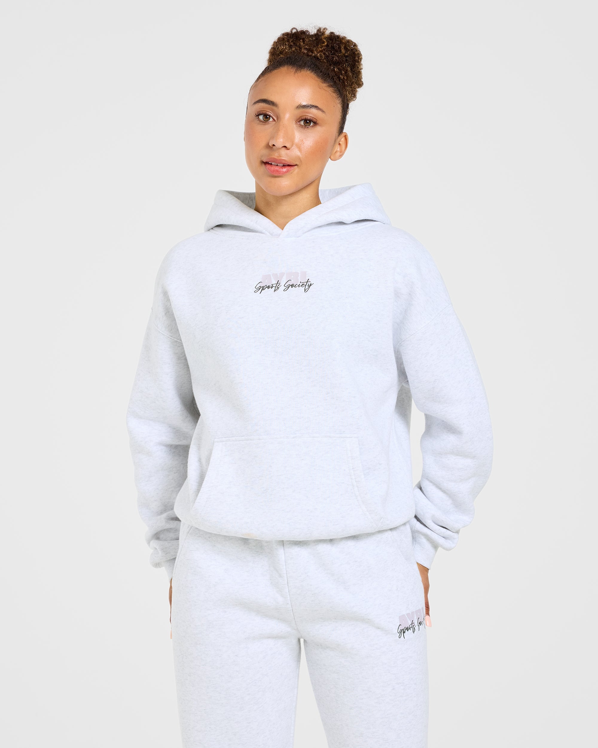 Sports Society Oversized Hoodie - Heather Grau