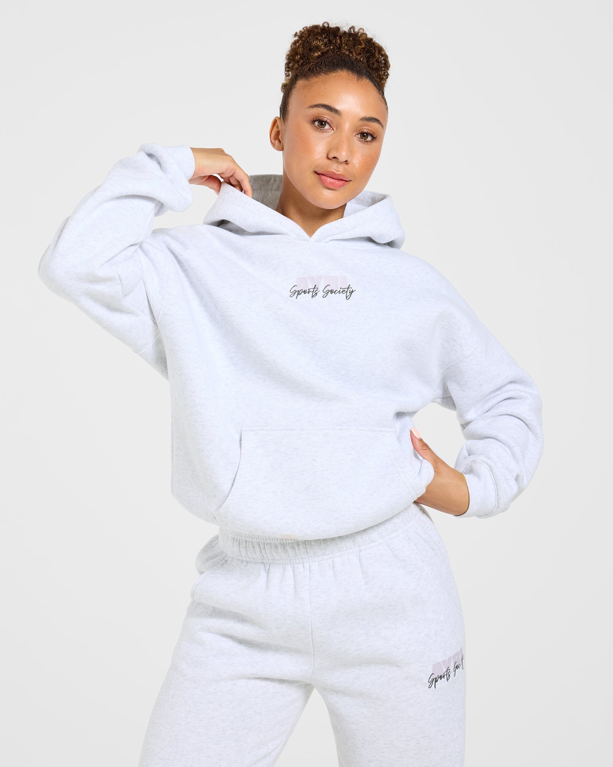 Sports Society Oversized Hoodie - Heather Grau