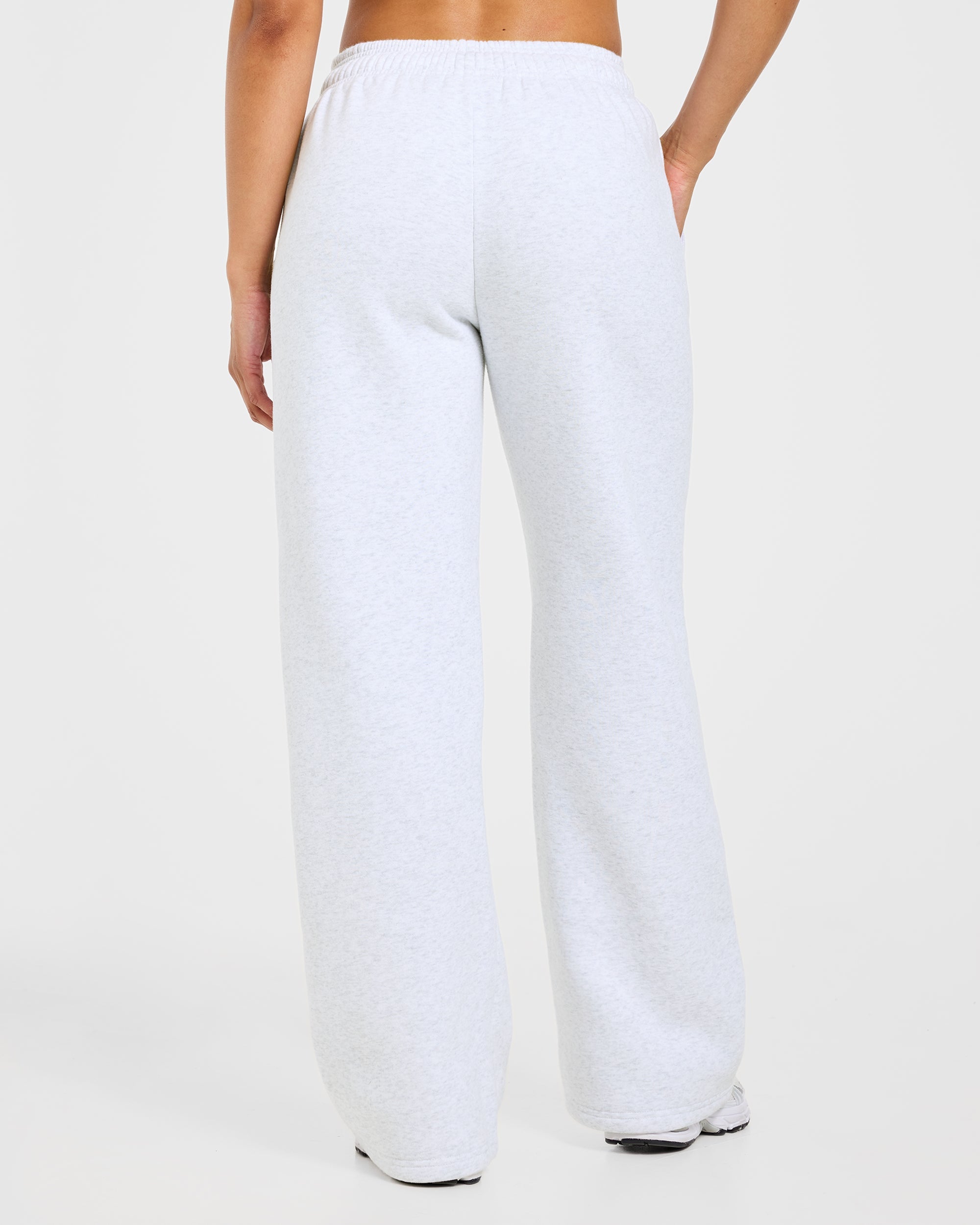 Sports Society Oversized Straight Leg Joggers - Heather Grau