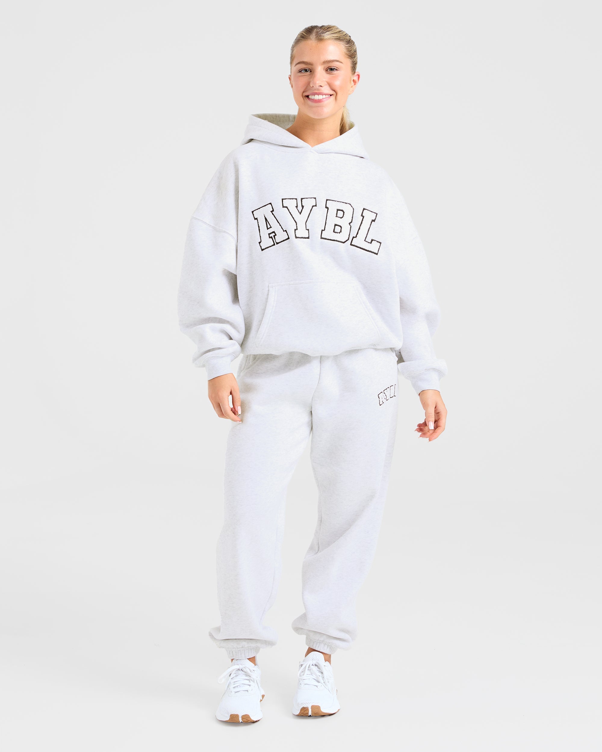 Varsity Oversized Joggers - Heather Grau