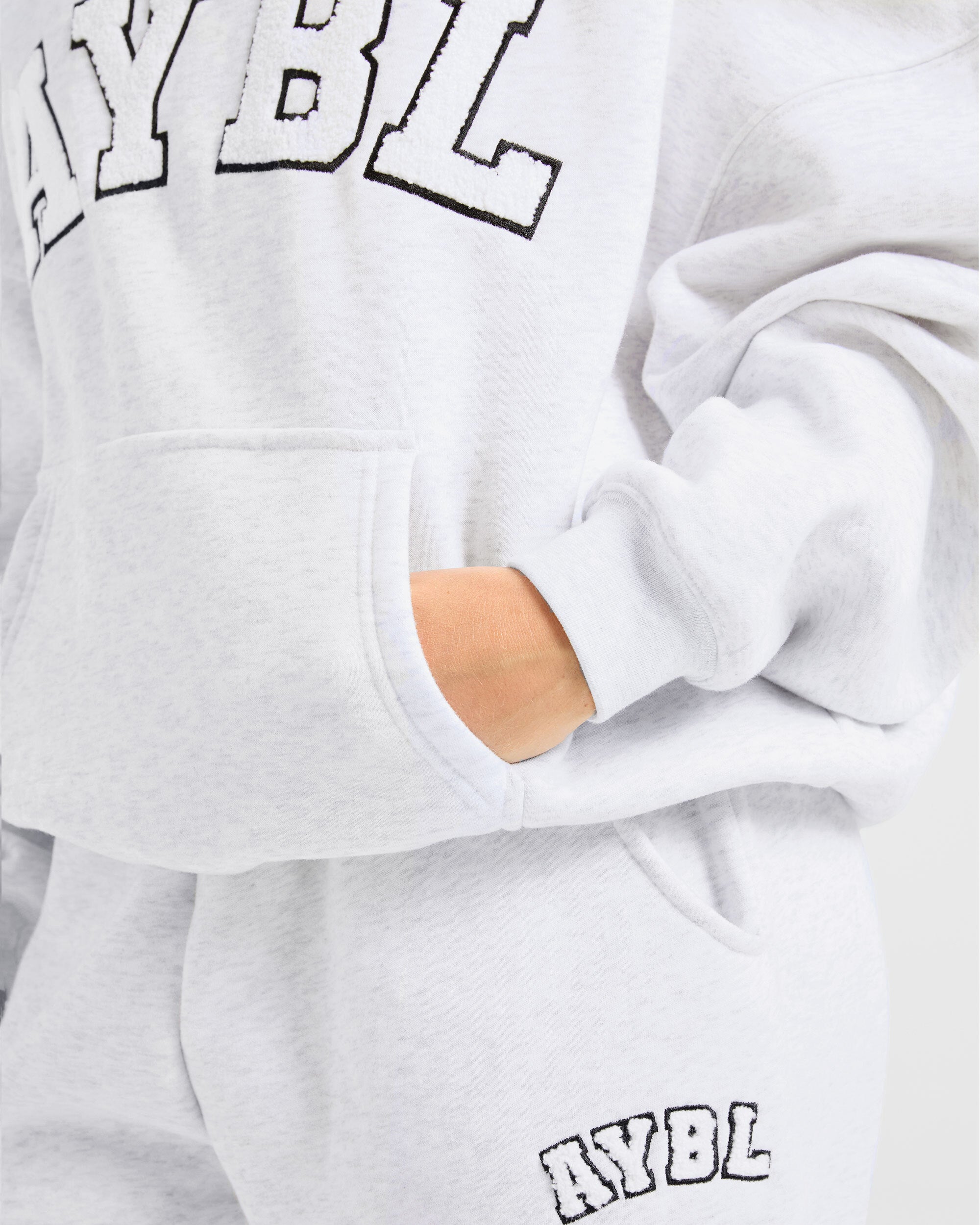 Varsity Oversized Hoodie - Heather Grau