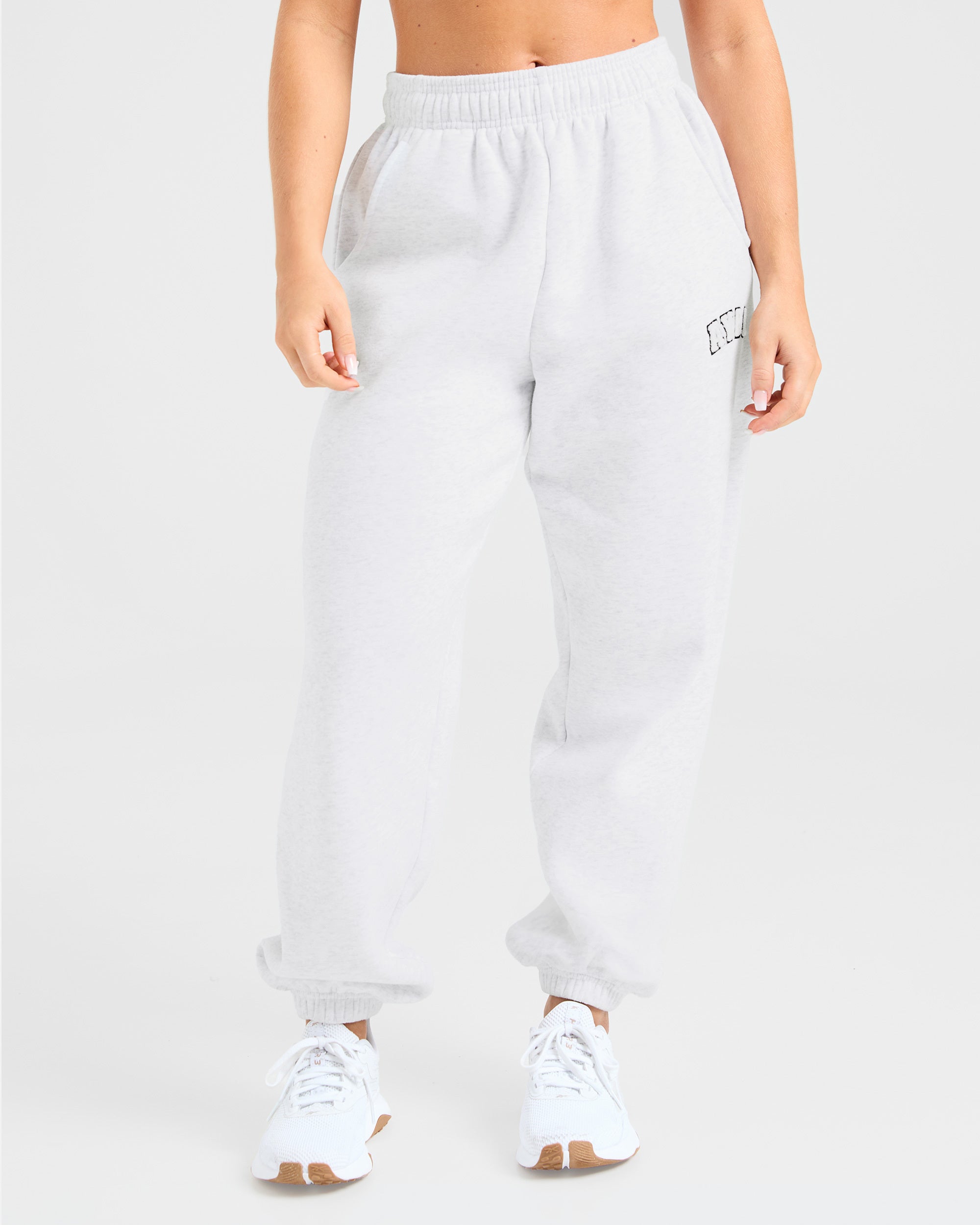 Varsity Oversized Joggers - Heather Grau