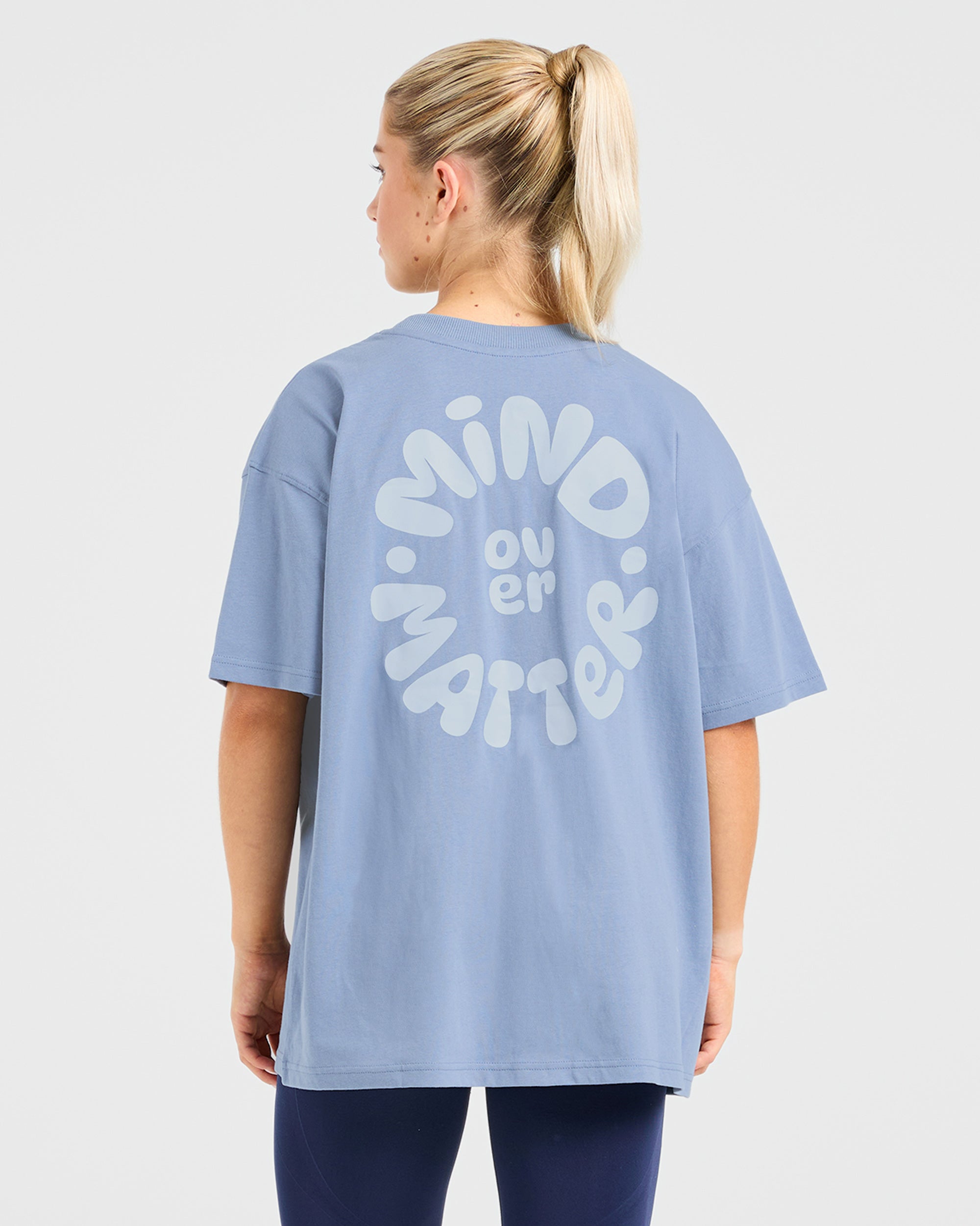 Mind Over Matter V2 Oversized T Shirt - Blau