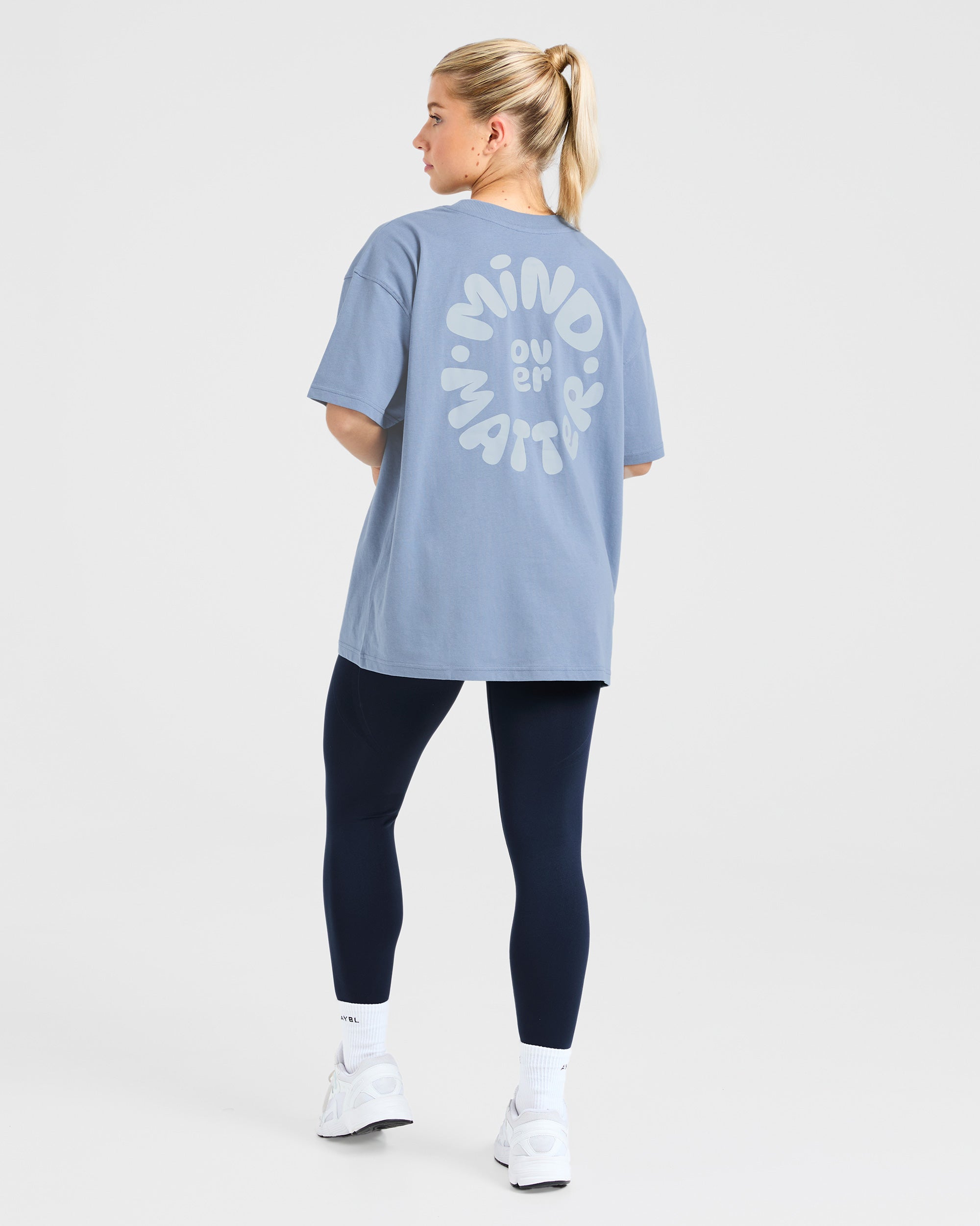 Mind Over Matter V2 Oversized T Shirt - Blau