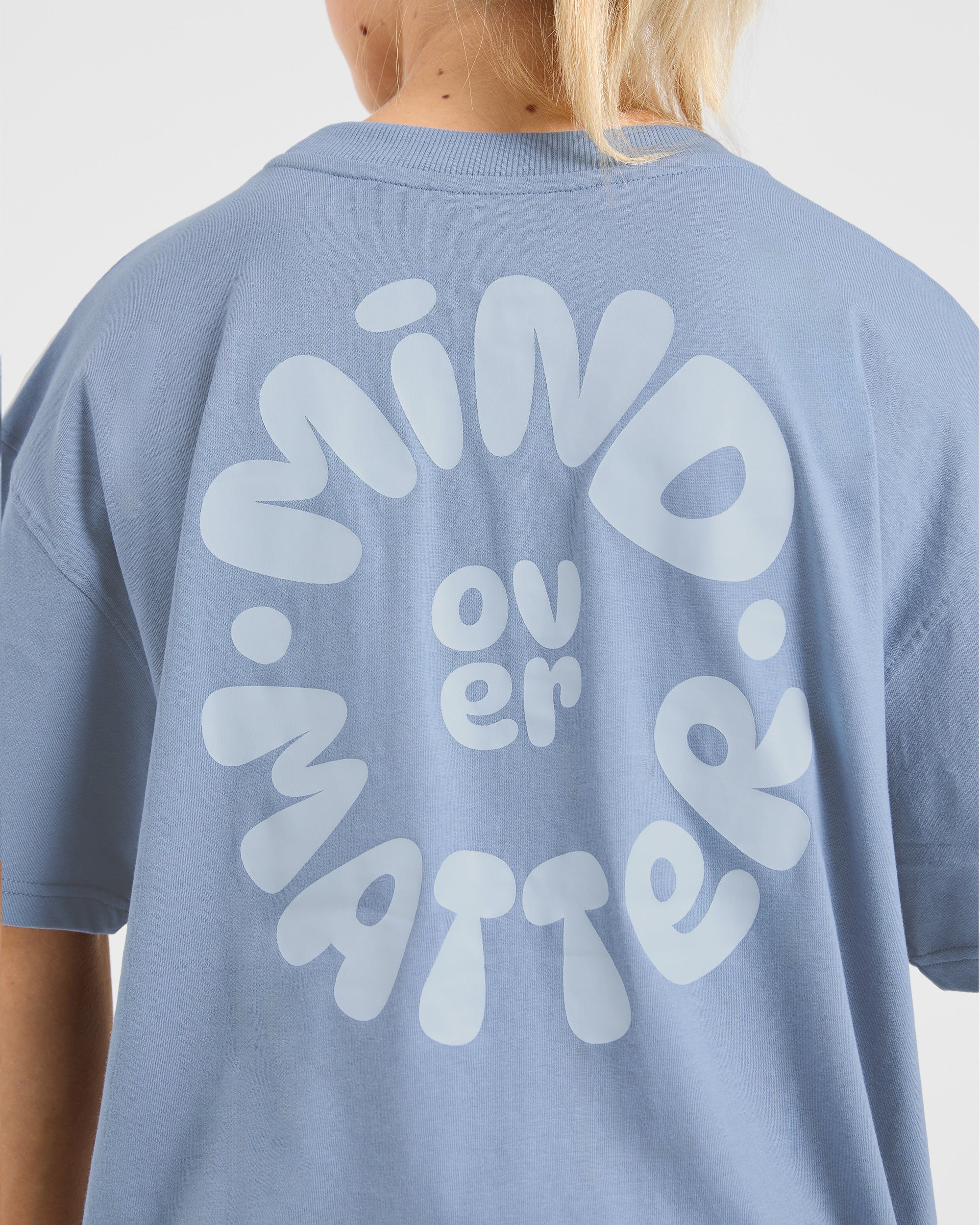 Mind Over Matter V2 Oversized T Shirt - Blau