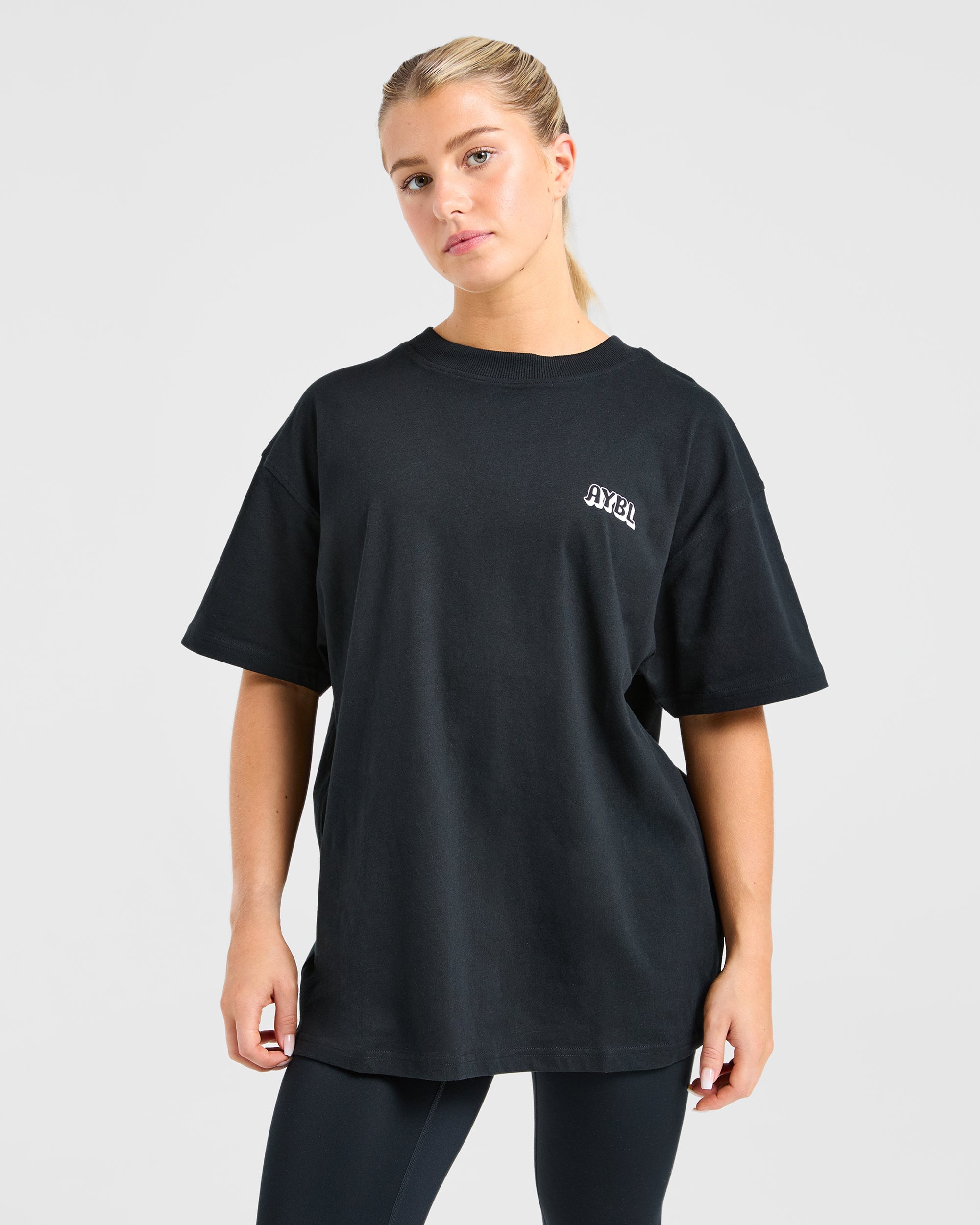 Gym Girl Era Oversized T Shirt - Schwarz