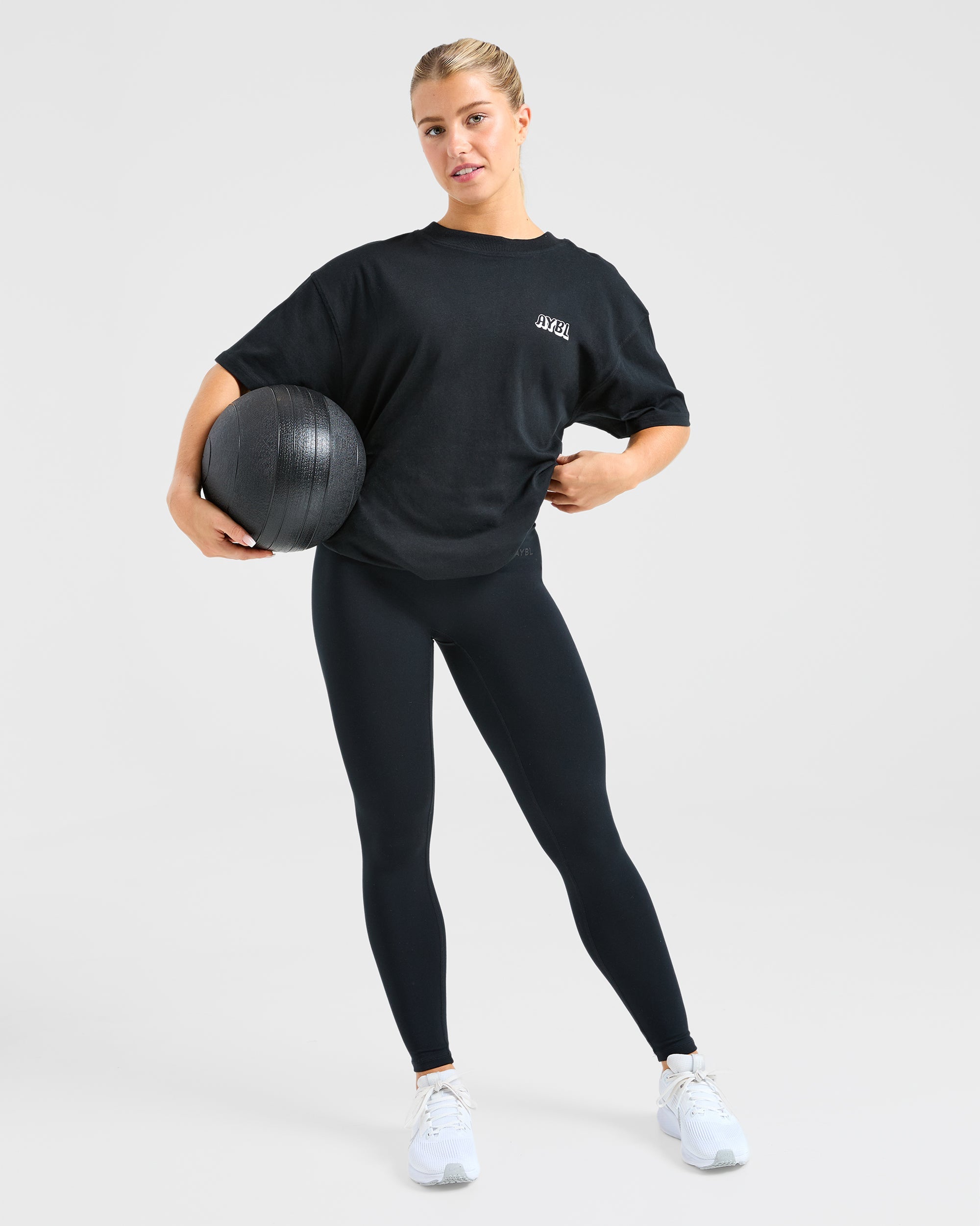 Gym Girl Era Oversized T Shirt - Schwarz