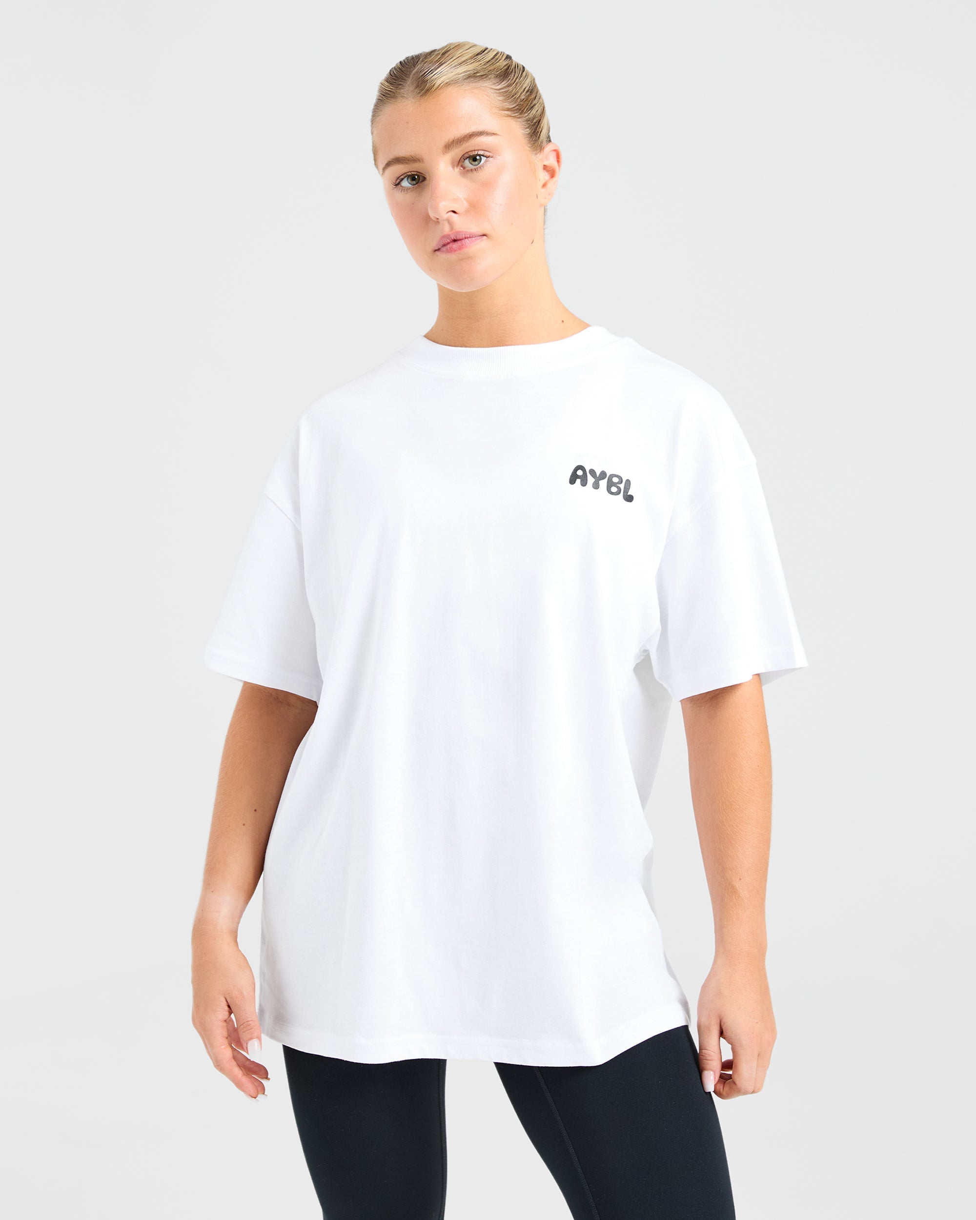 Mind Over Matter V2 Oversized T Shirt - Weiß