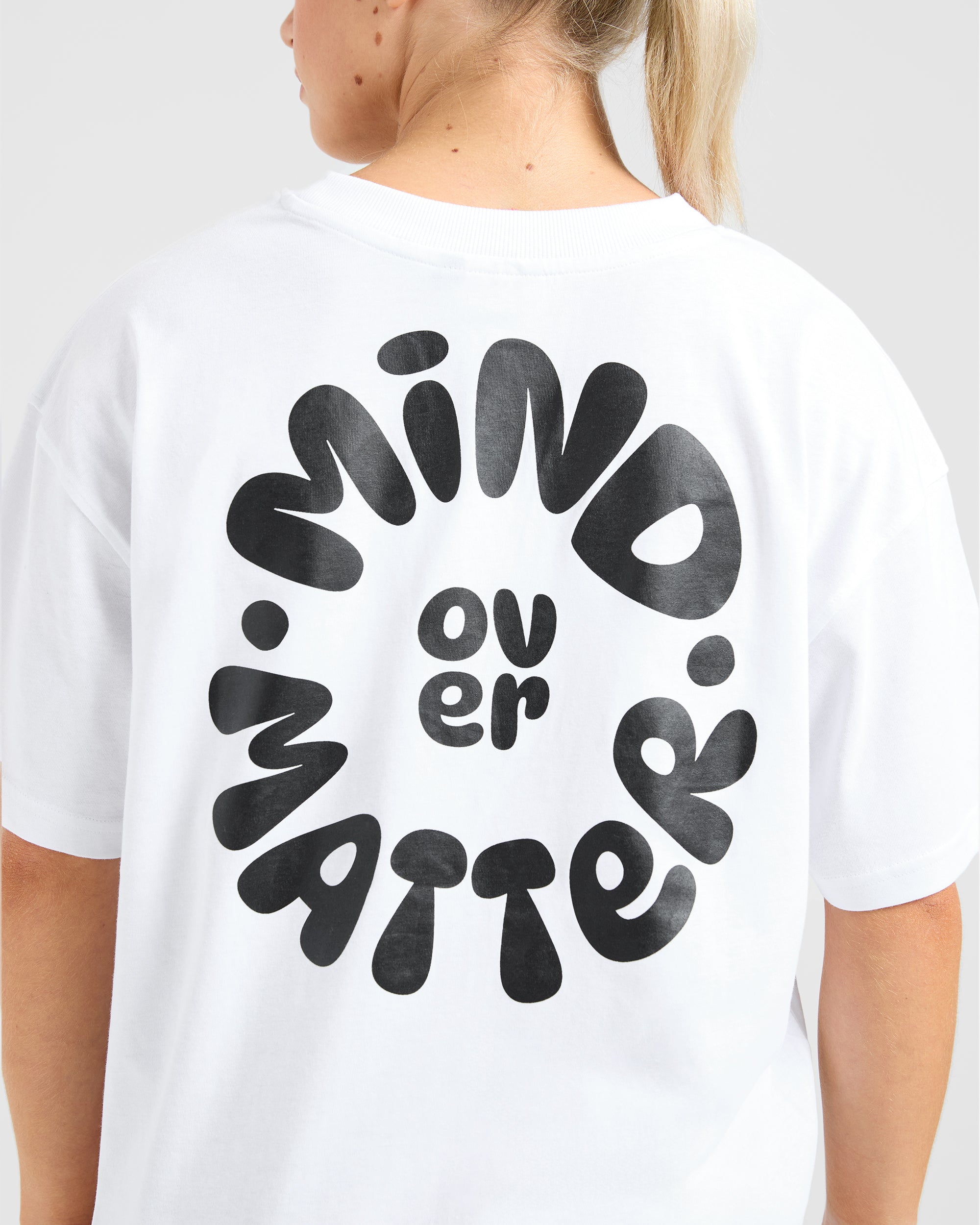 Mind Over Matter V2 Oversized T Shirt - Weiß