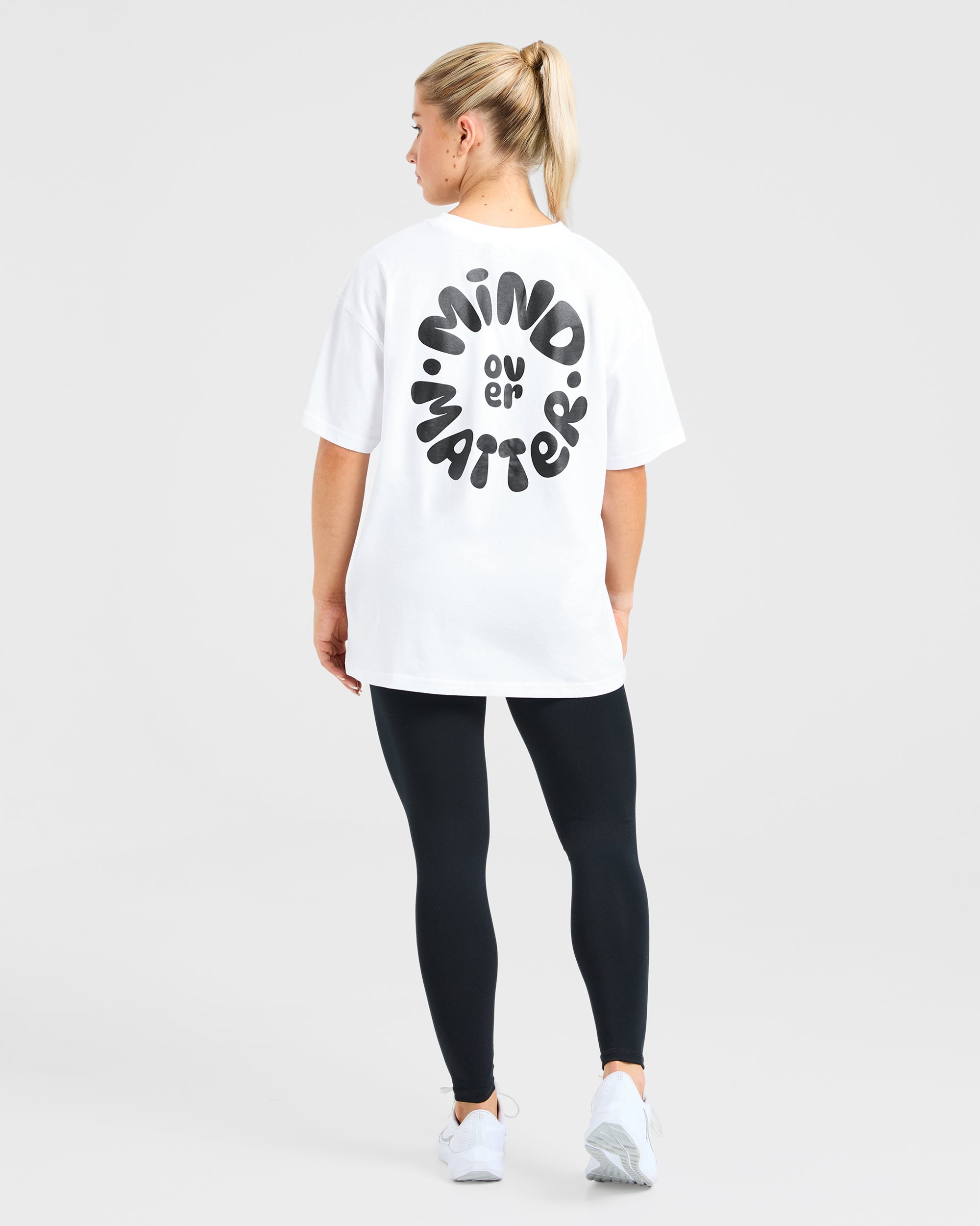 Mind Over Matter V2 Oversized T Shirt - Weiß