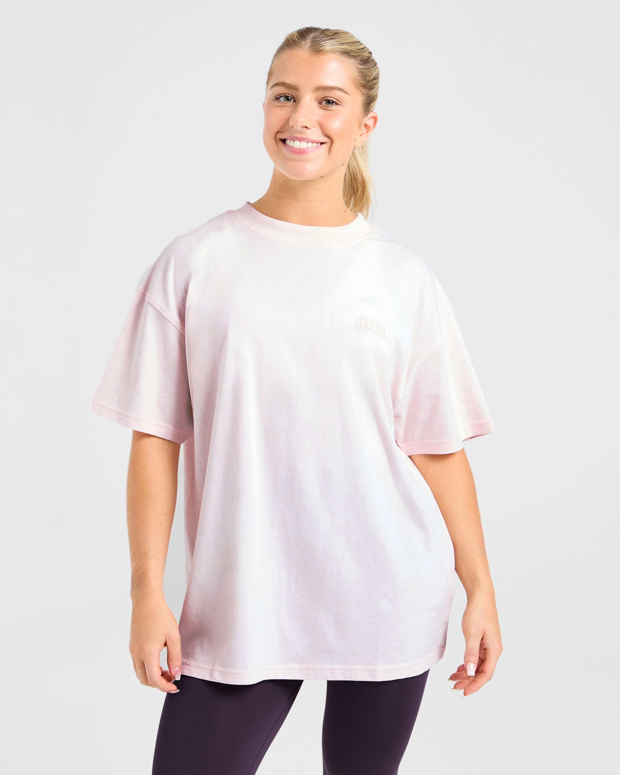 Gym Girl Era Oversized T Shirt - Rosa