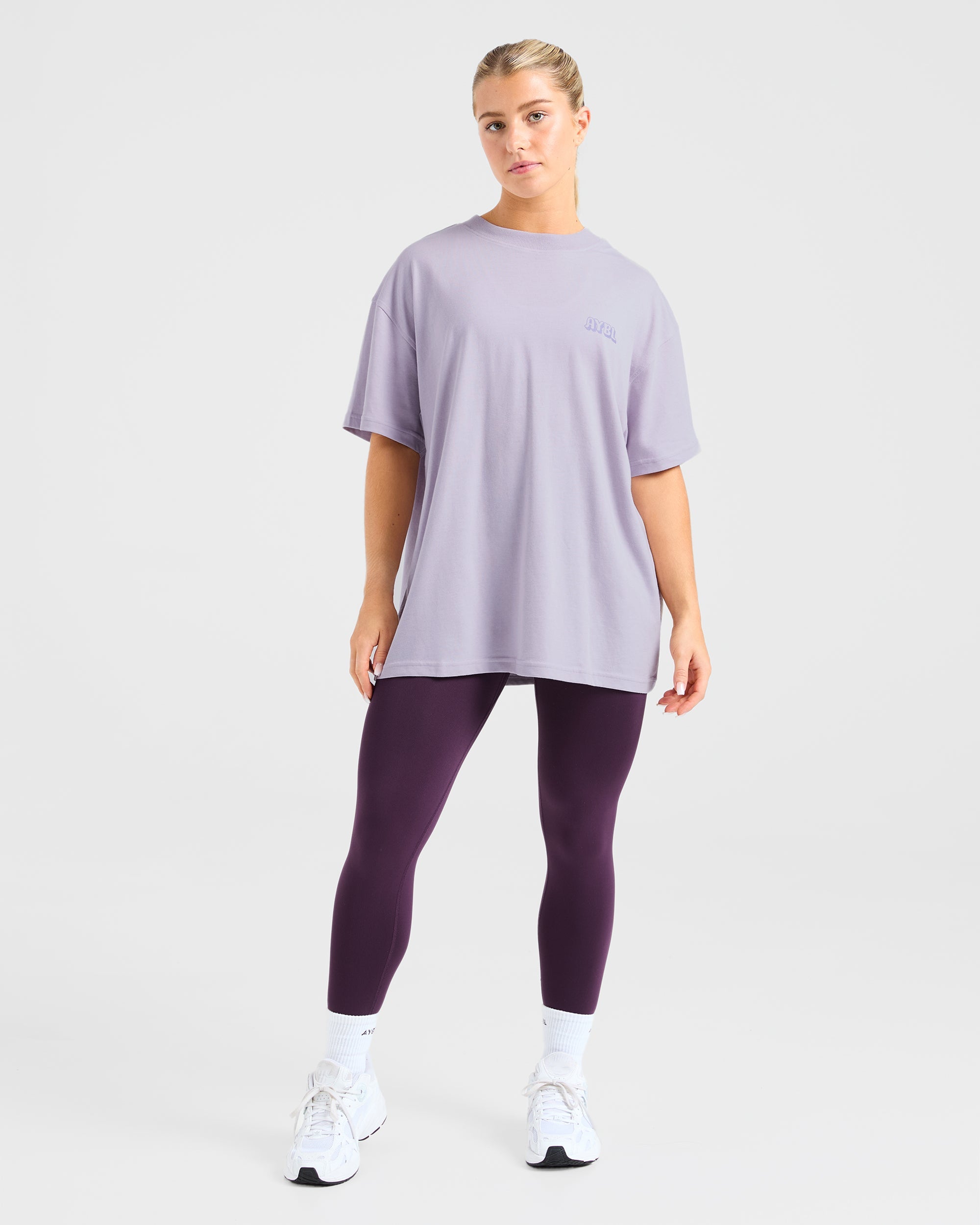 Gym Girl Era Oversized T Shirt - Lila