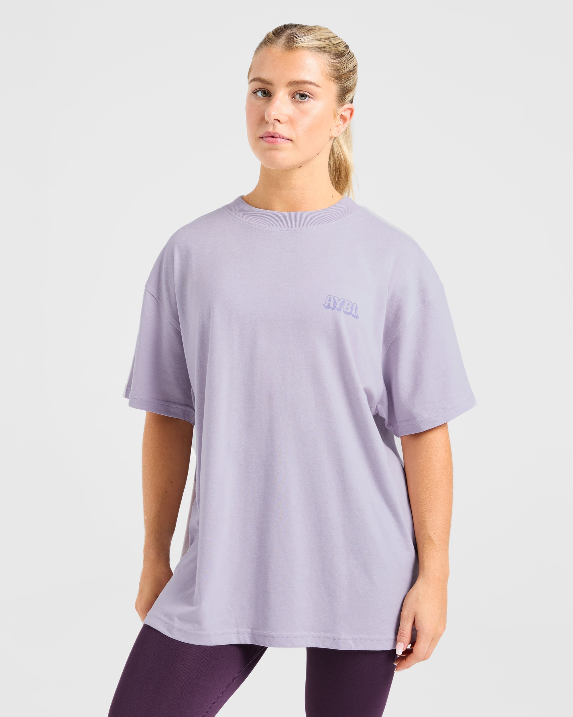 Gym Girl Era Oversized T Shirt - Lila