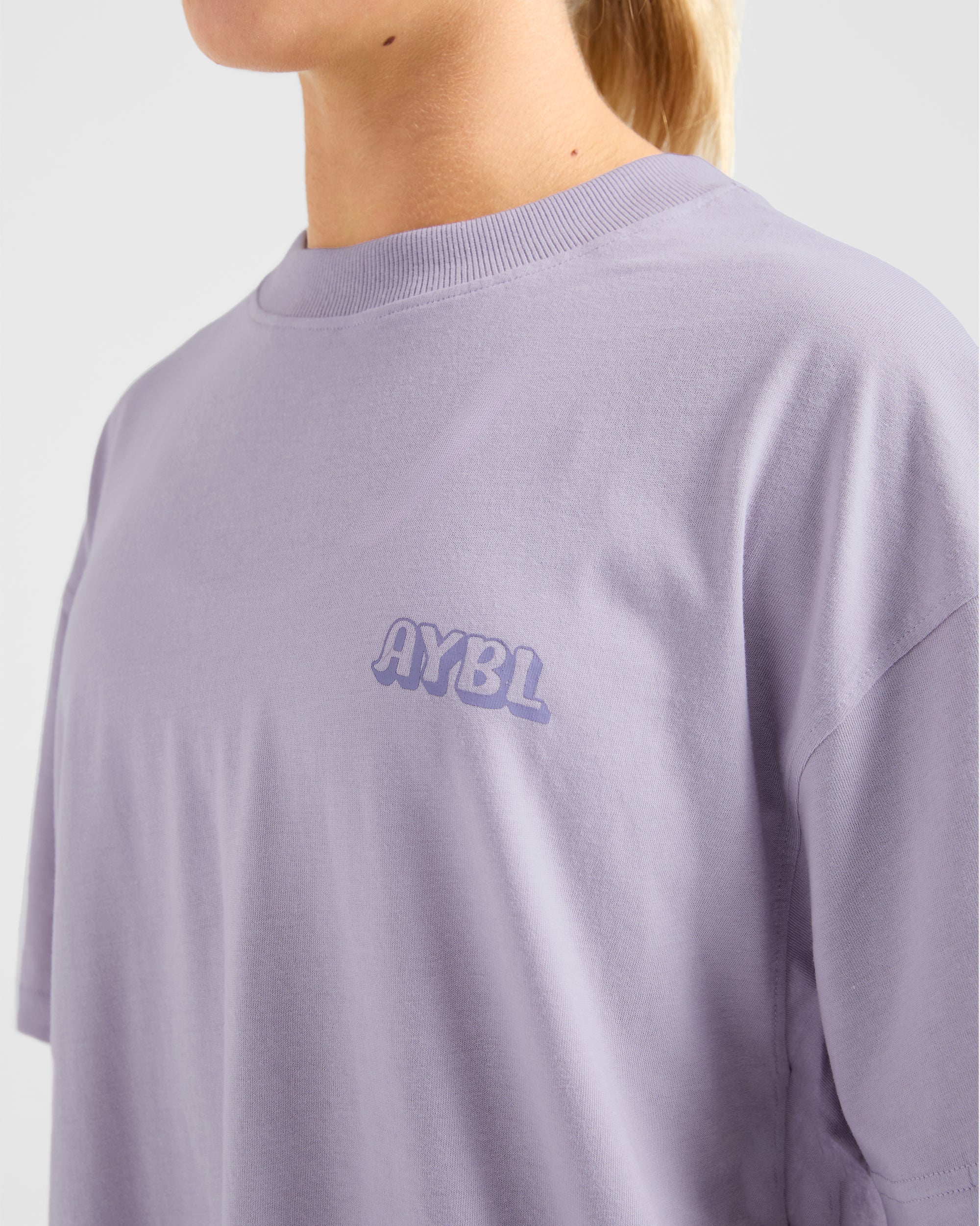 Gym Girl Era Oversized T Shirt - Lila