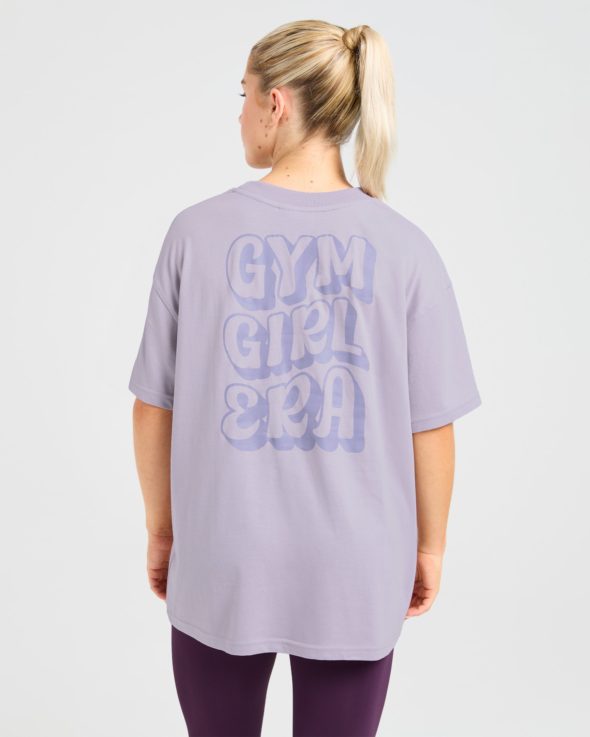 Gym Girl Era Oversized T Shirt - Lila