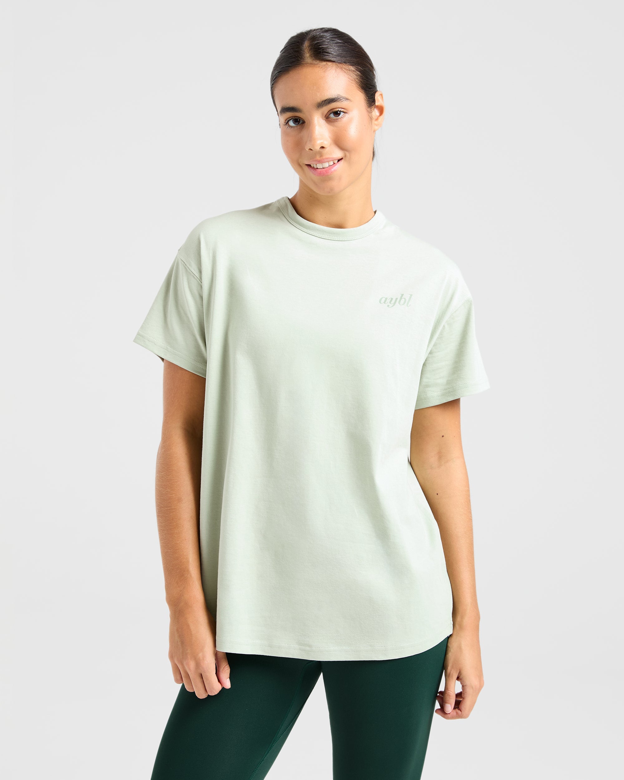 Show Yourself Kindness Oversized T Shirt - Grün