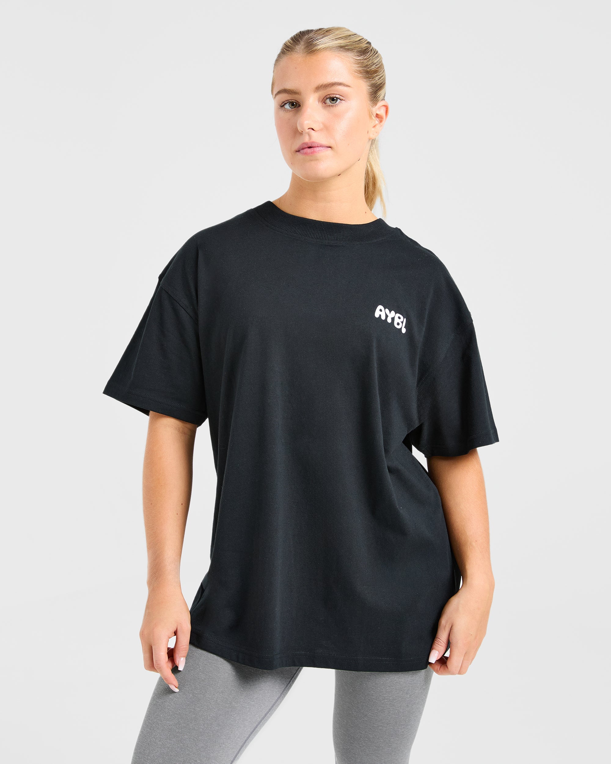 Mind Over Matter V2 Oversized T Shirt - Schwarz