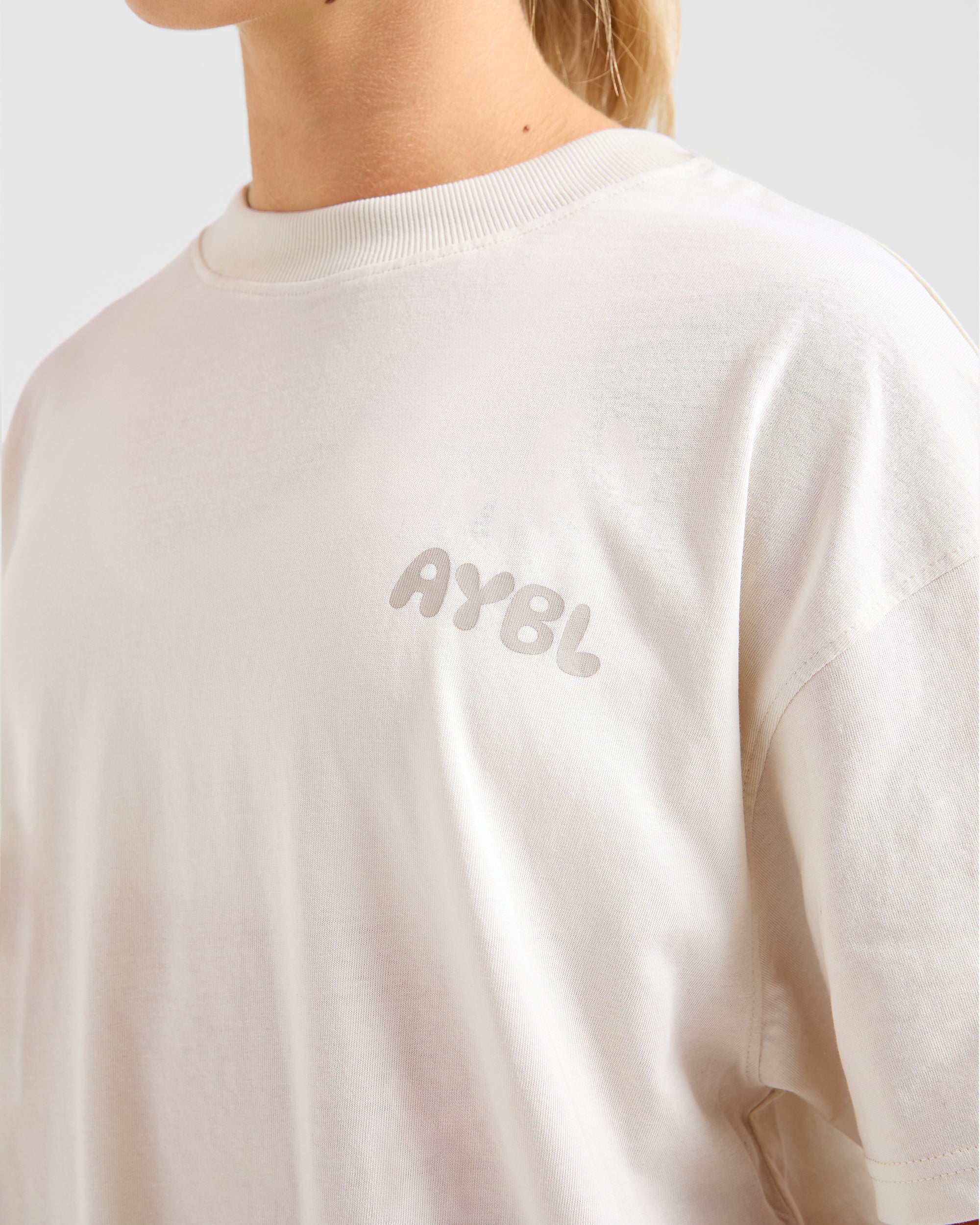 Mind Over Matter V2 Oversized T Shirt - Beige/Braun