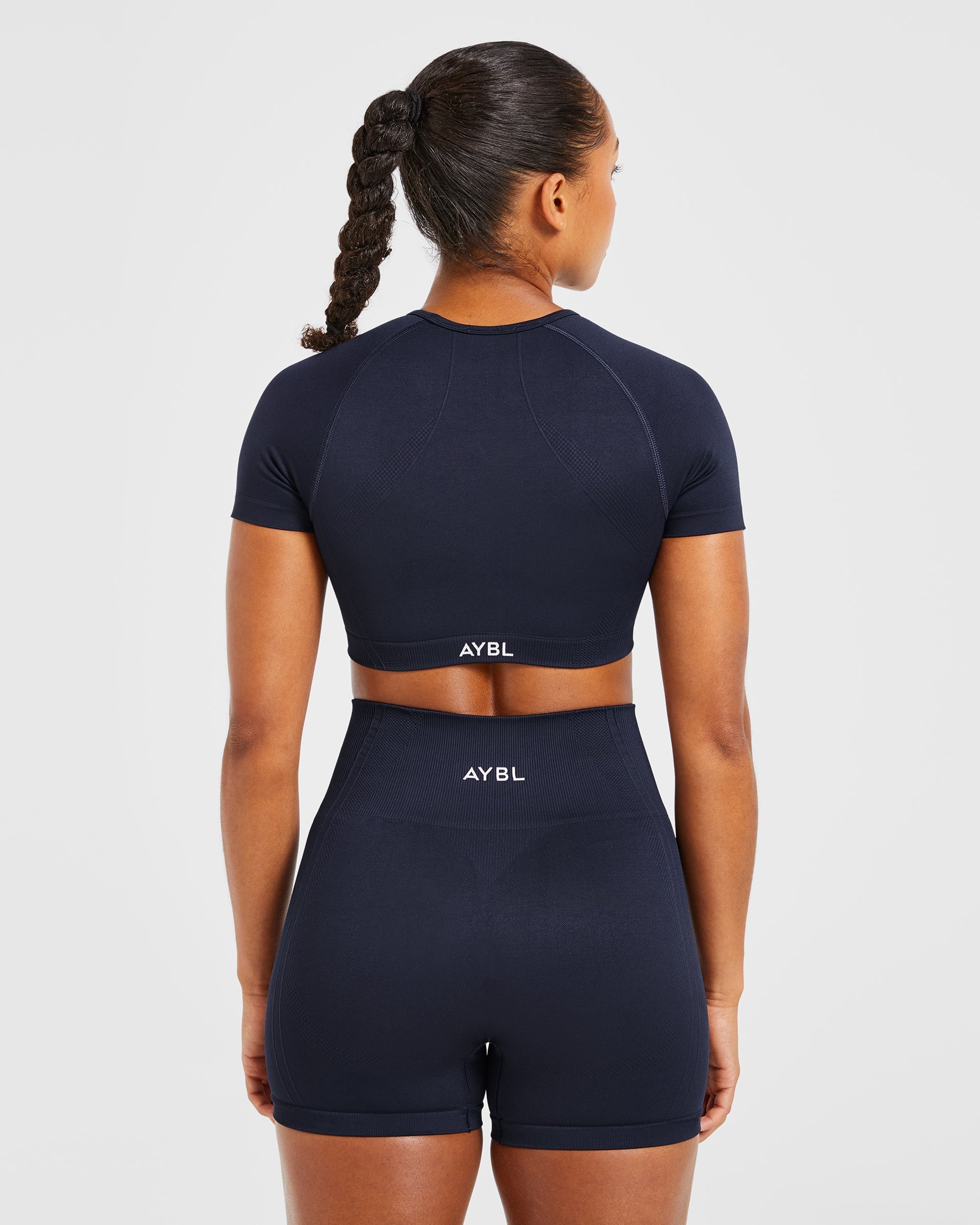 Balance V3 Seamless Crop Top - Navy