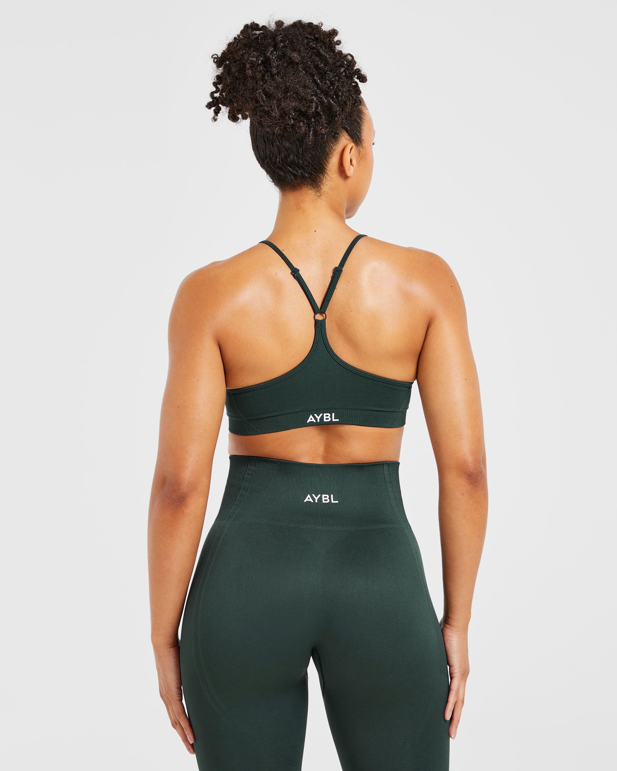 Balance V3 Seamless Strappy Sports Bra - Dark Grün