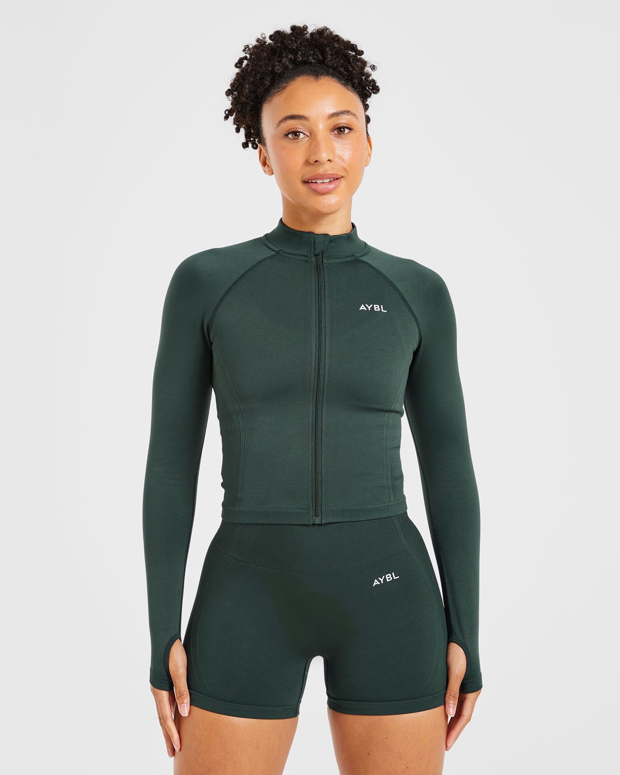 Balance V3 Seamless Zip Jacket - Dark Grün