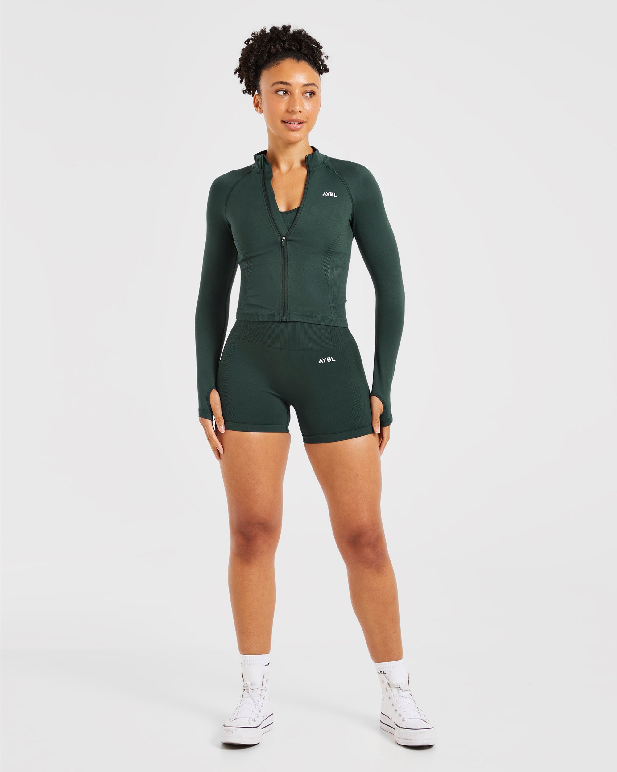 Balance V3 Seamless Zip Jacket - Dark Grün