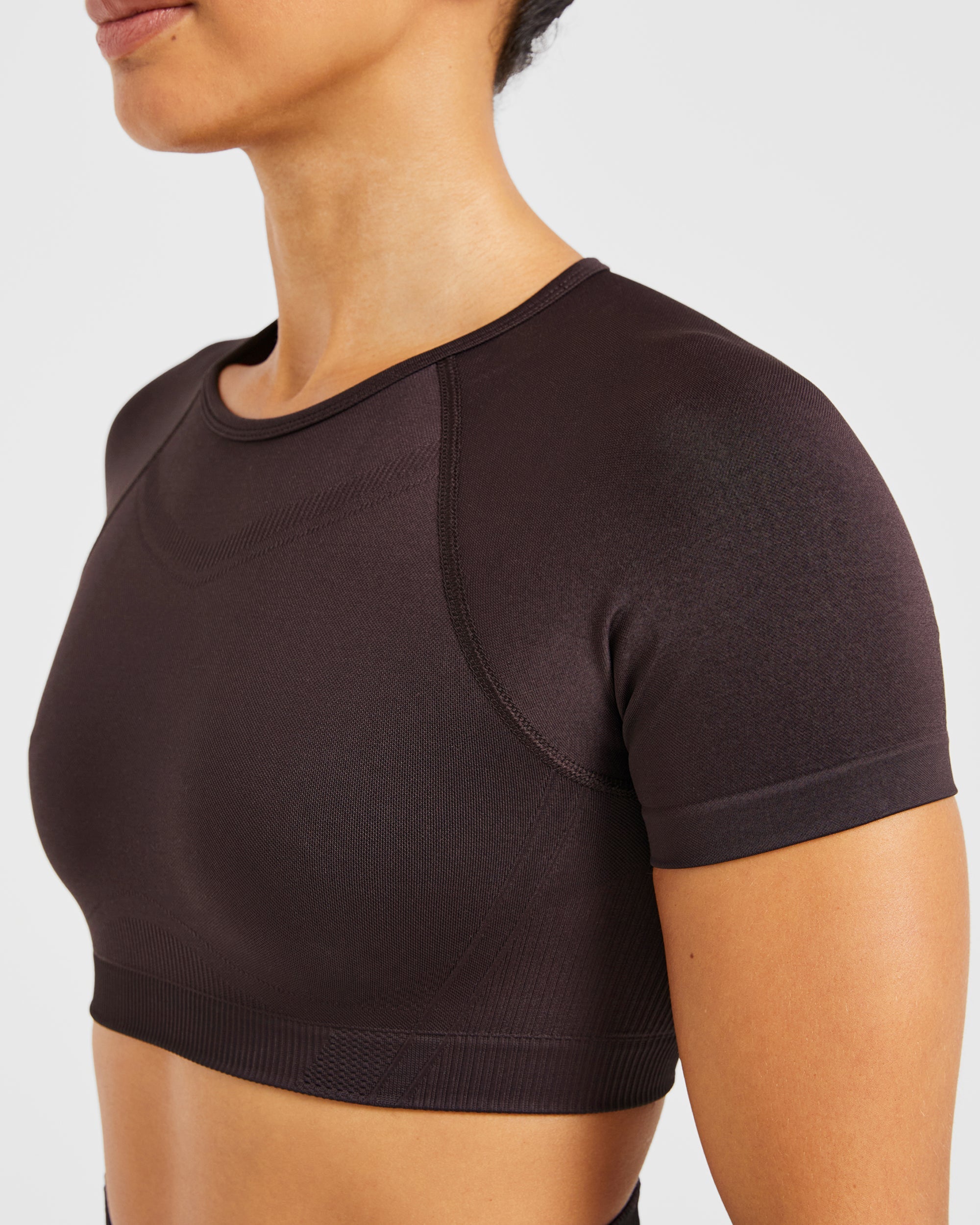 Balance V3 Seamless Crop Top - Dark Braun