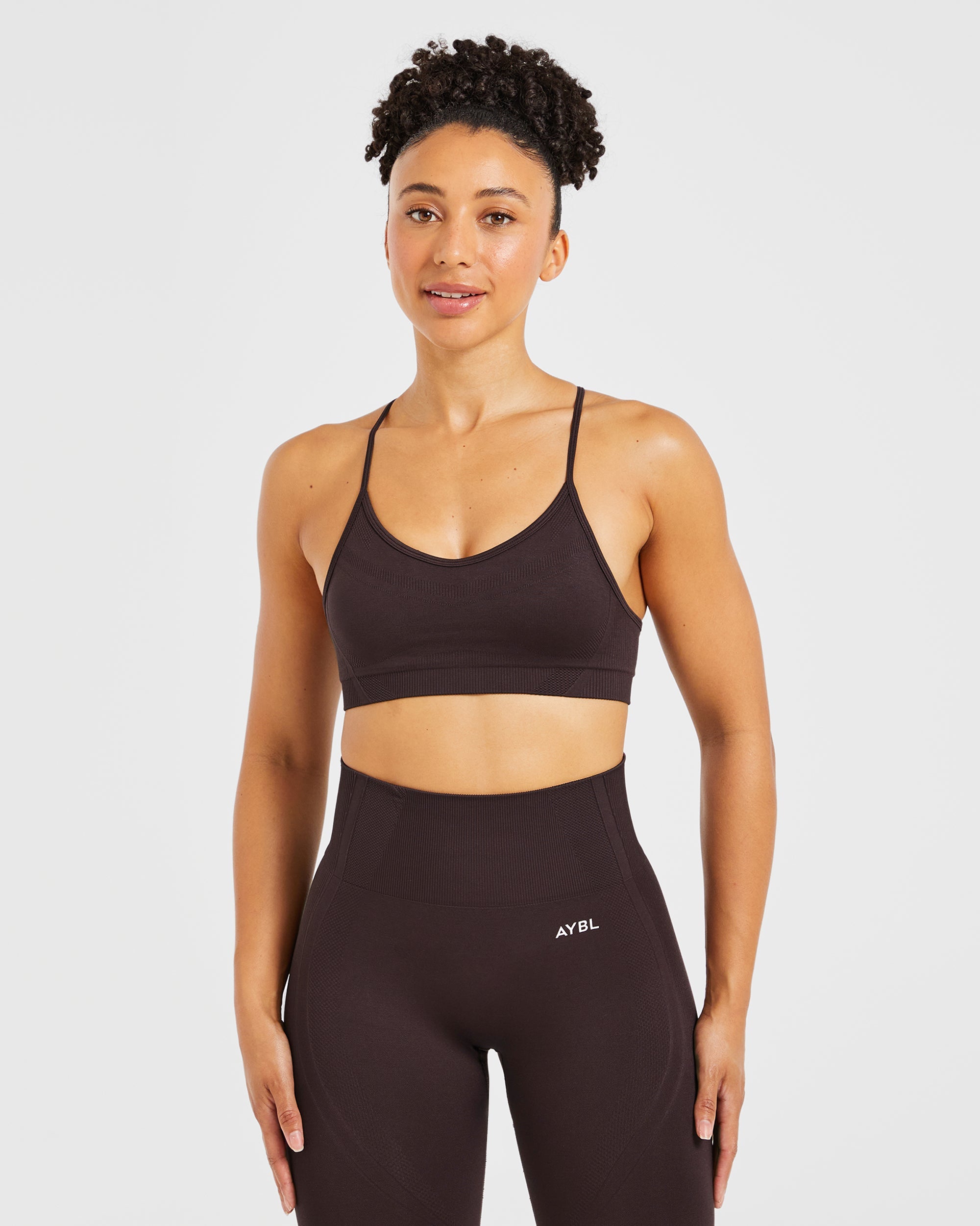 Balance V3 Seamless Strappy Sports Bra - Dark Braun